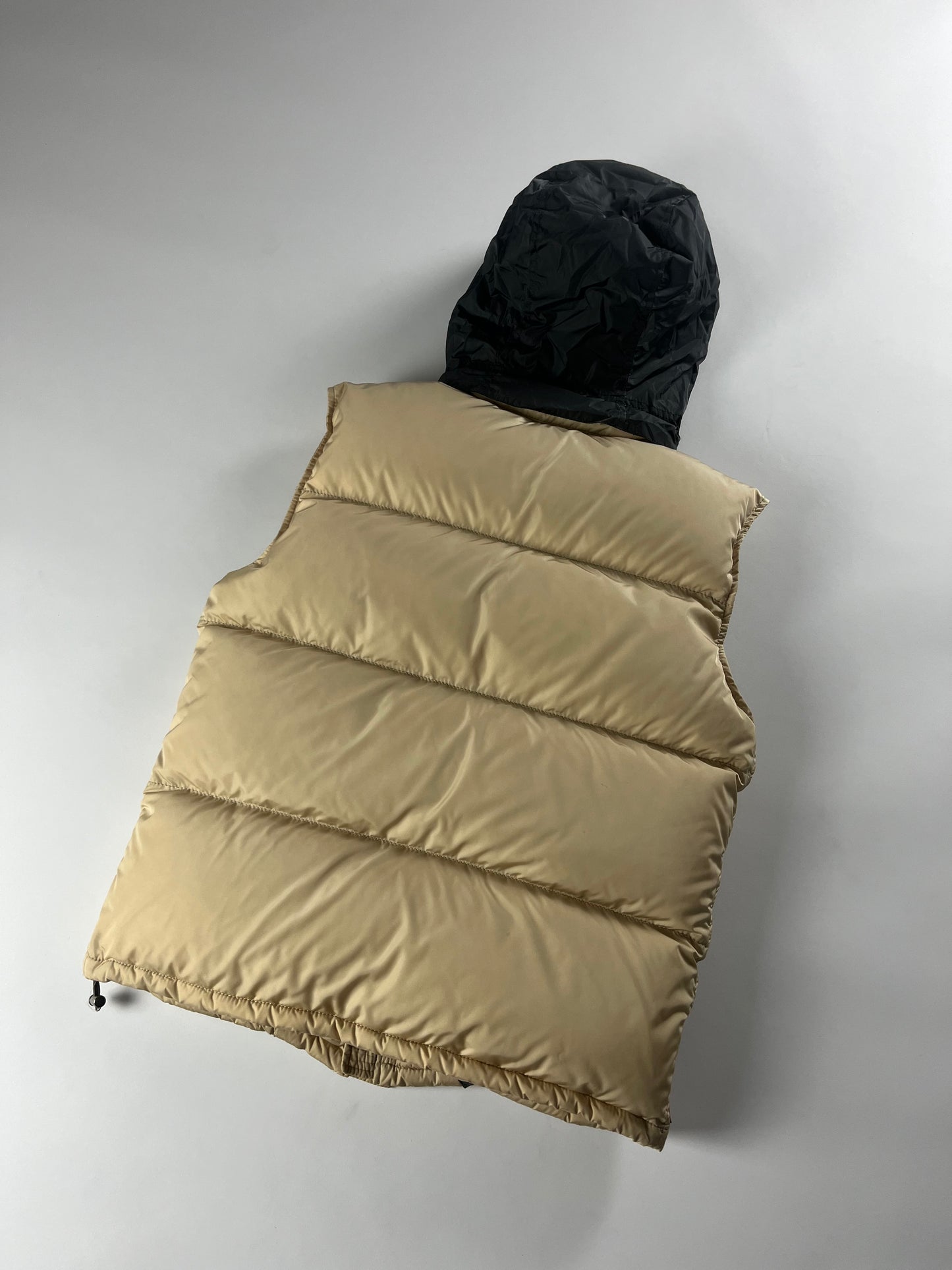 Prada Linea Rossa Cream Puffer Vest 2000s - S