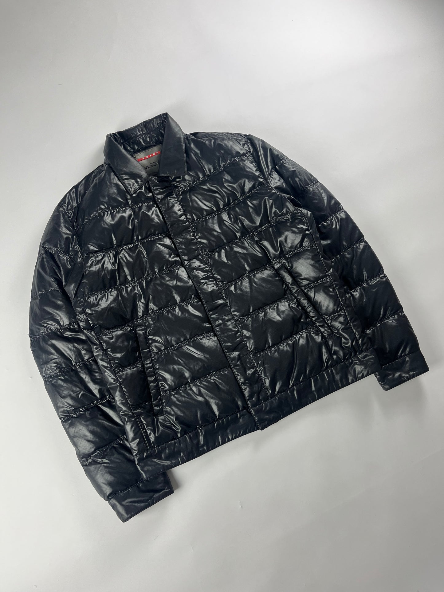Prada Black Padded Nylon Jacket FW 2008 - L