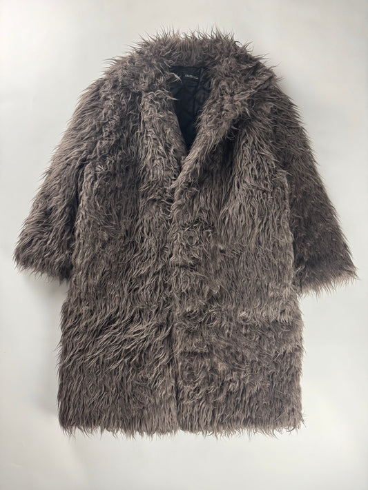 Balenciaga Haute Couture Sample Faux Fur Oversized Coat FW 2021 - M