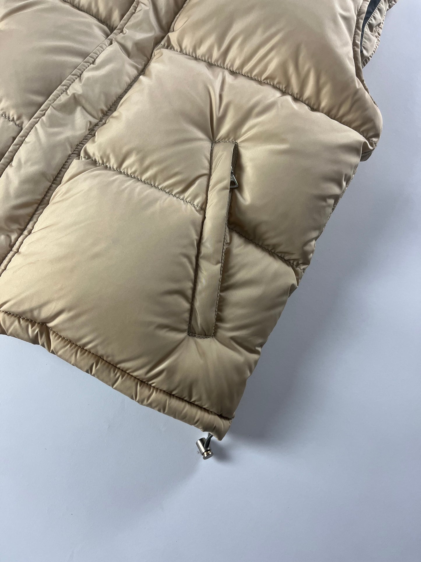 Prada Linea Rossa Cream Puffer Vest 2000s - S