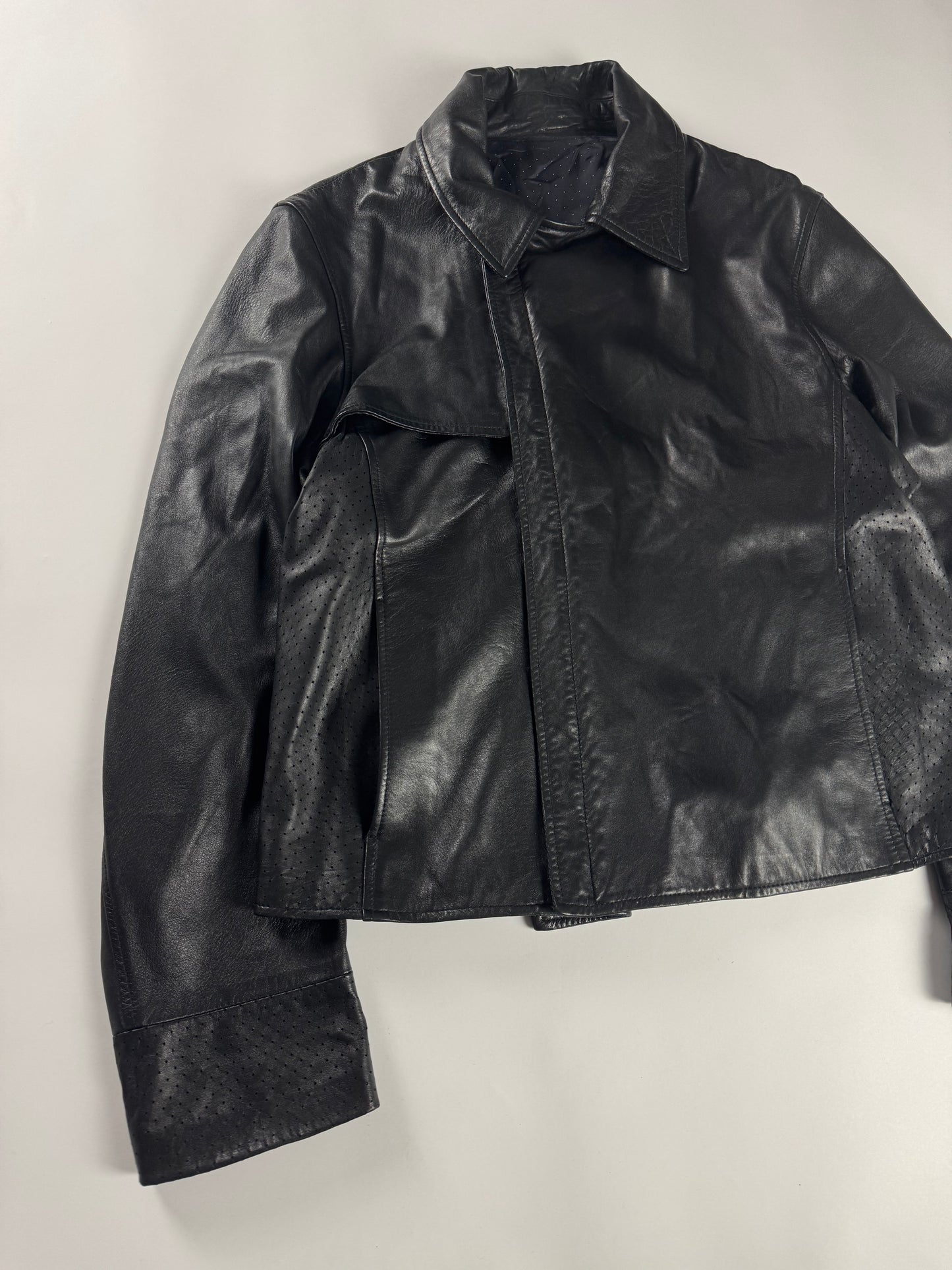 Givenchy Silent Black Leather Perfecto Jacket SS 2005 - M