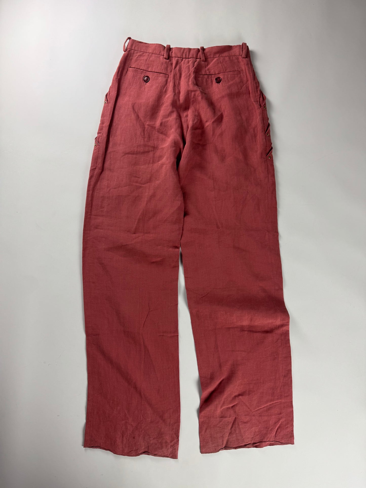 Y/Project Sample Pink Tailored Three Oblique Pocket Trousers SS 2018 - L