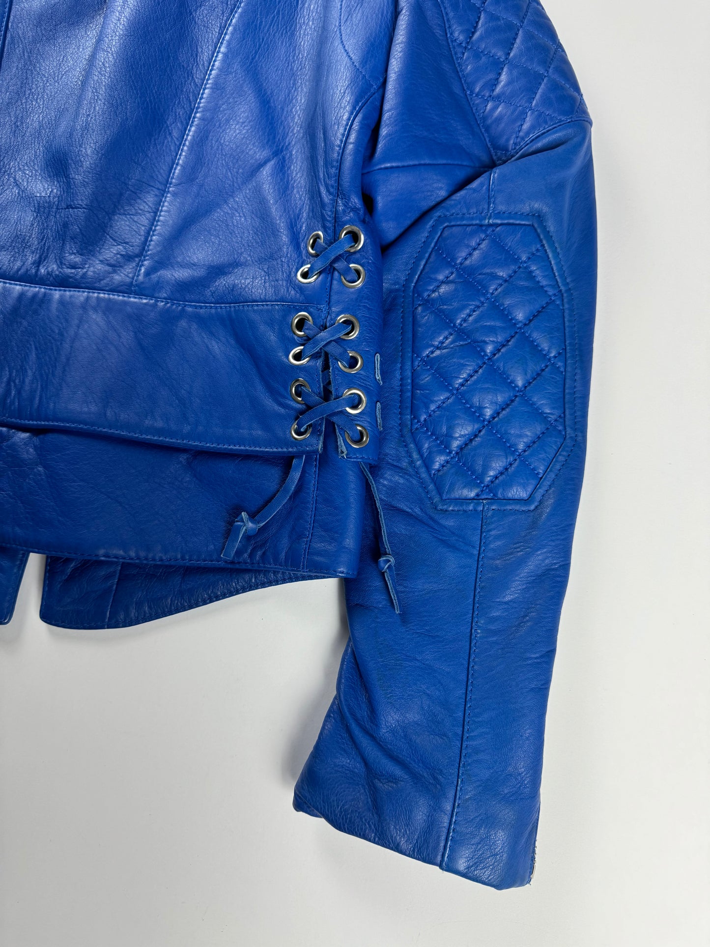 Balenciaga Nicolas Ghesquière Perfecto Royal Blue Leather Cobalt Rider SS 2011 - XS