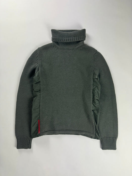 Prada Linea Rossa Pistache Turtleneck Sweater FW 2000 - XS