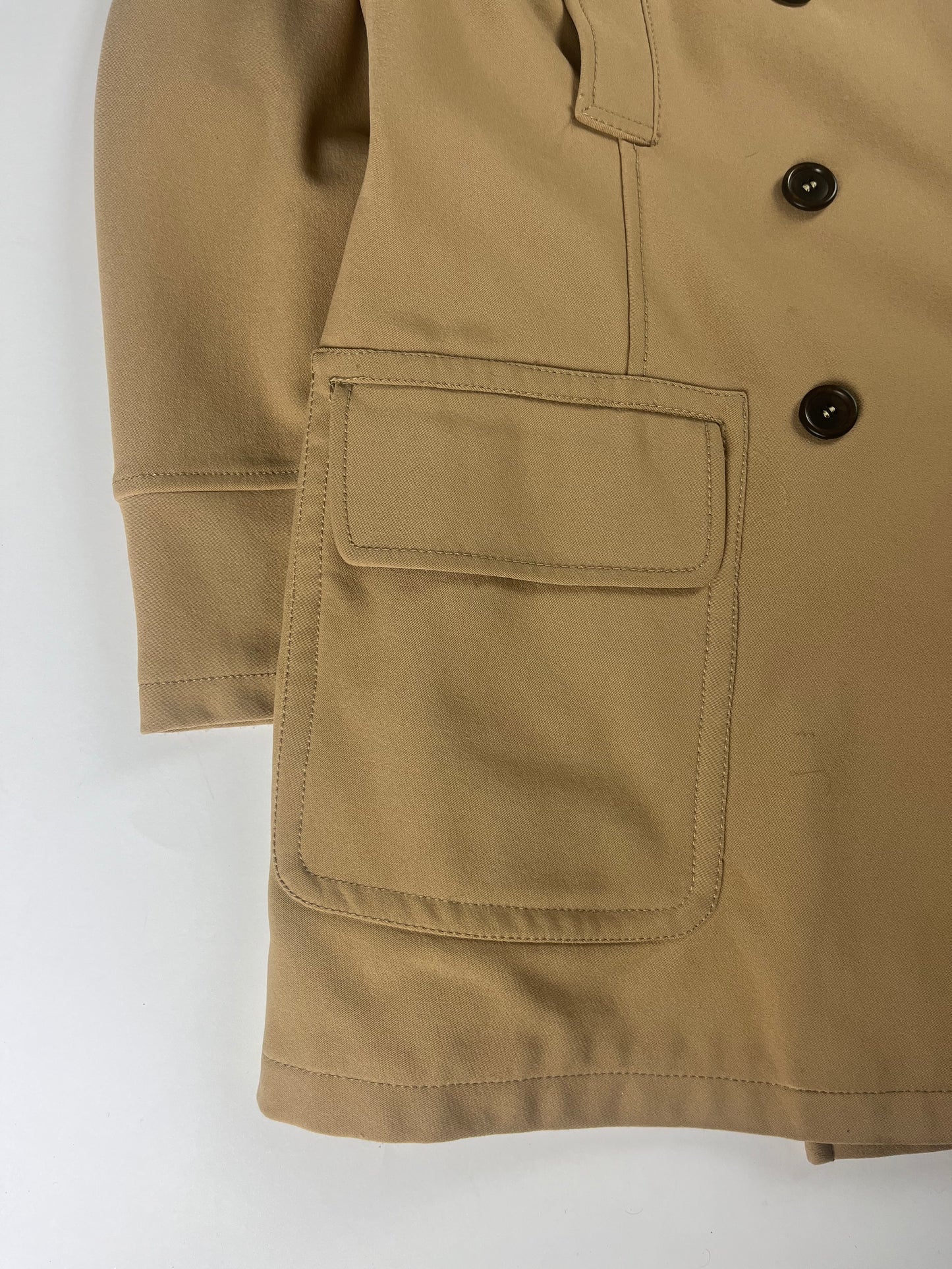 Prada Camel Double Breasted Officer Overcoat FW 1995 - L