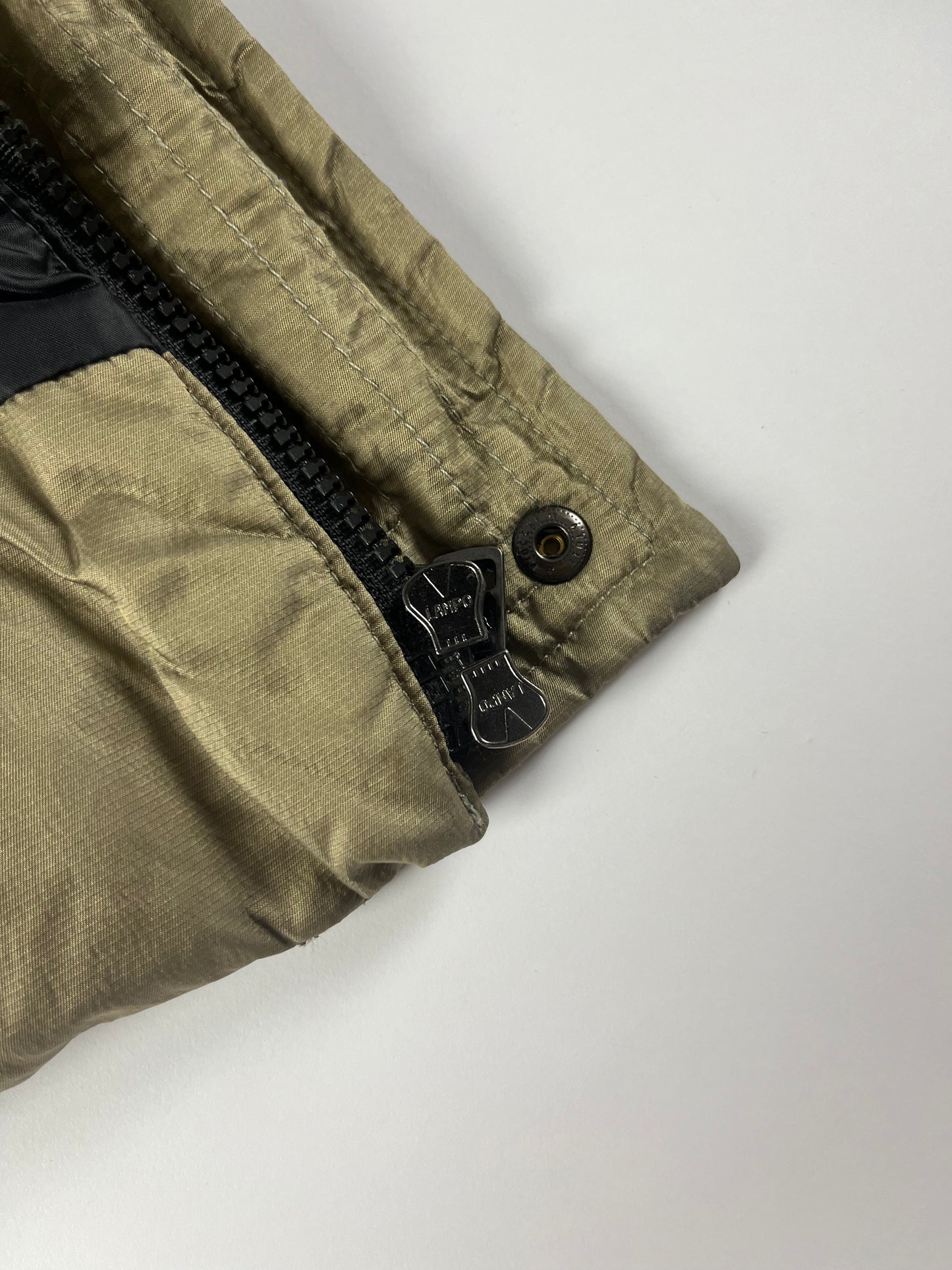 Moncler Camel Bright Metallic Long Down Jacket 2000s - XL