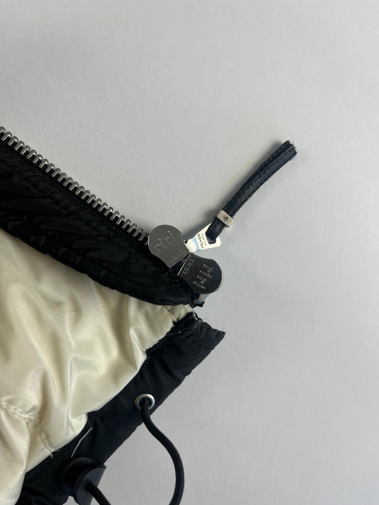 Prada Fur Hooded Puffer Jacket 2000s - S