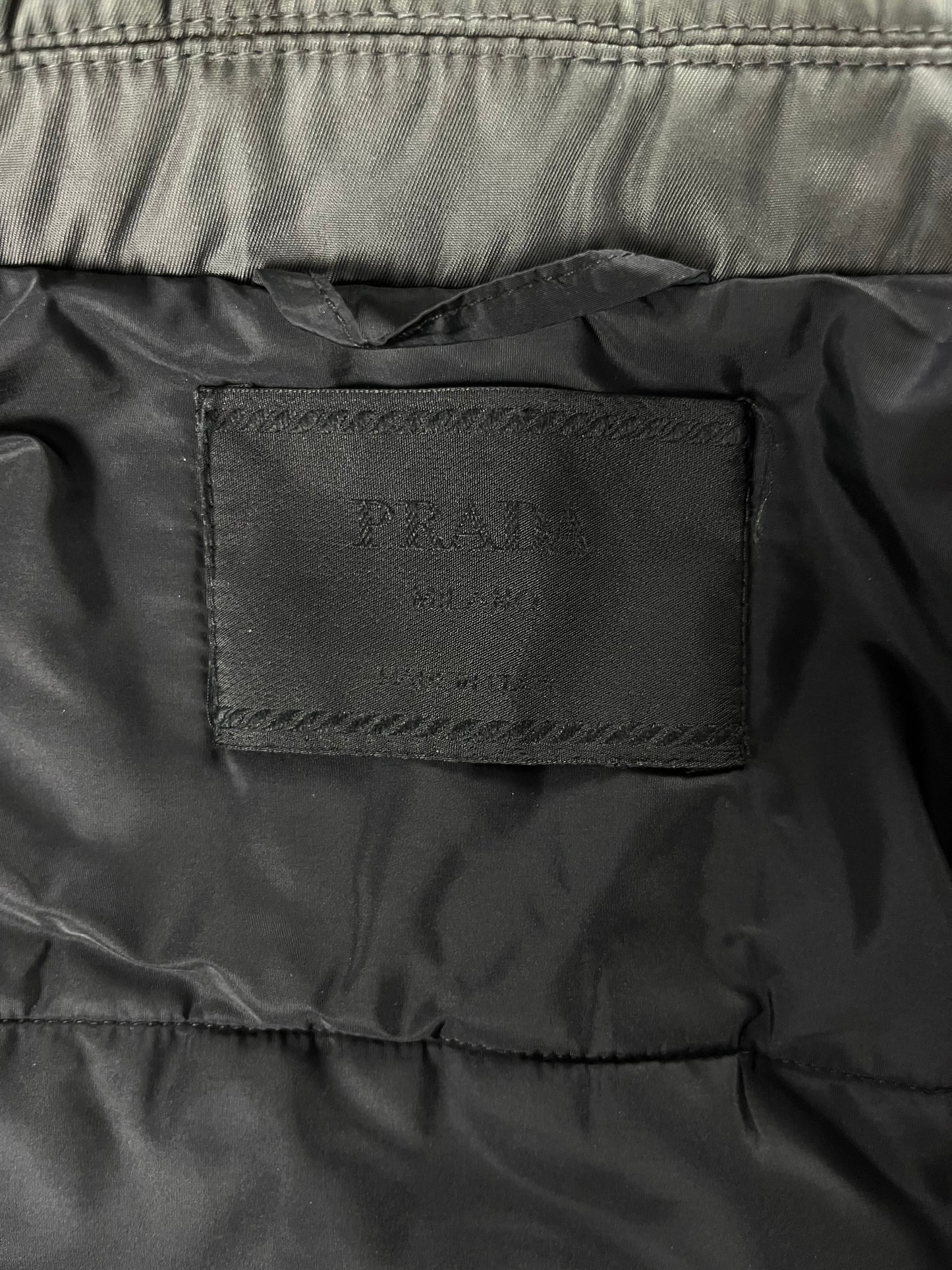 Prada khaki Convertible Hood Strapped Nylon Jacket FW 1998 - L