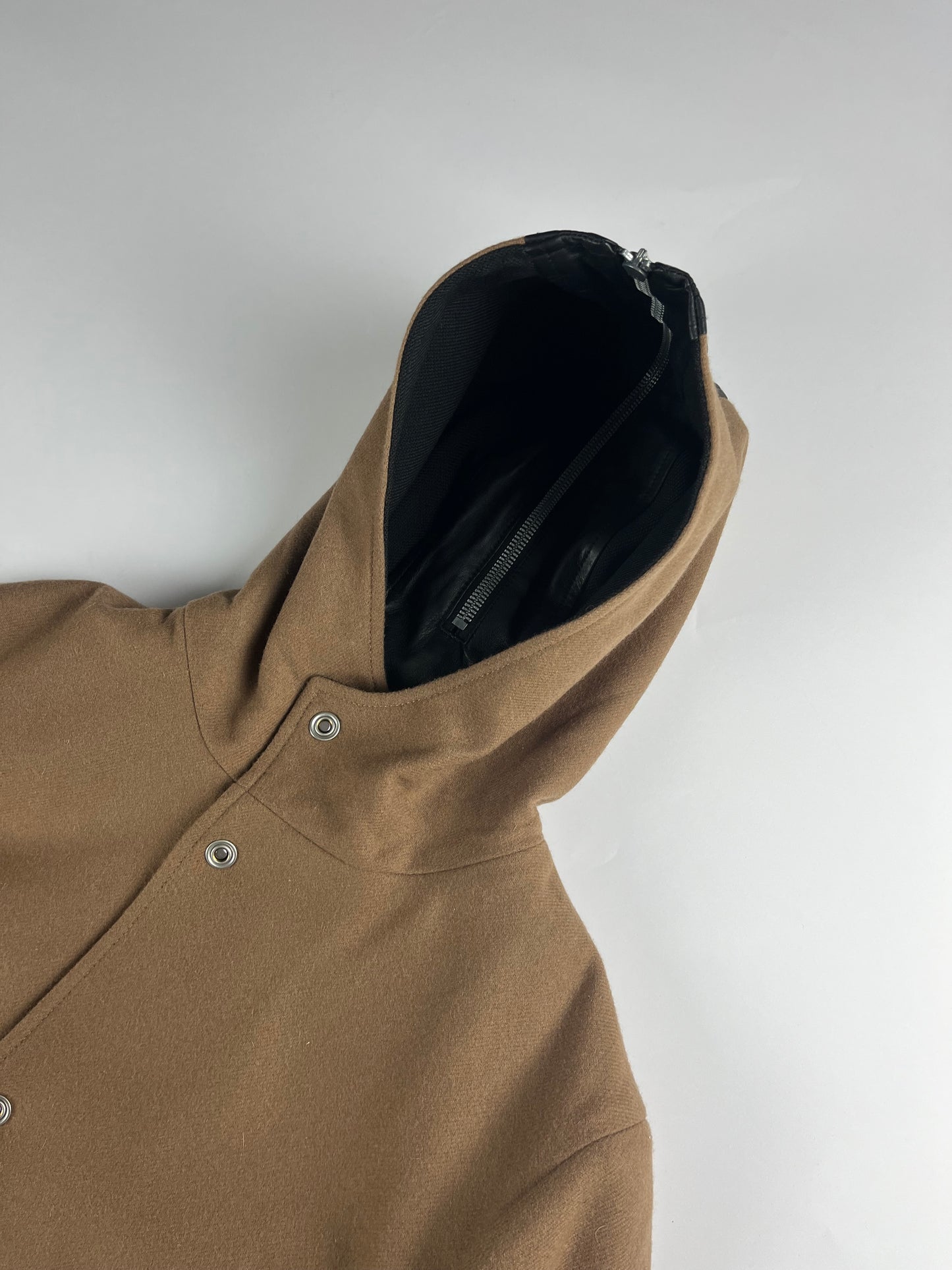 Balenciaga Leather Trimmed Multi-Zip Camel Coat FW 2011 - L