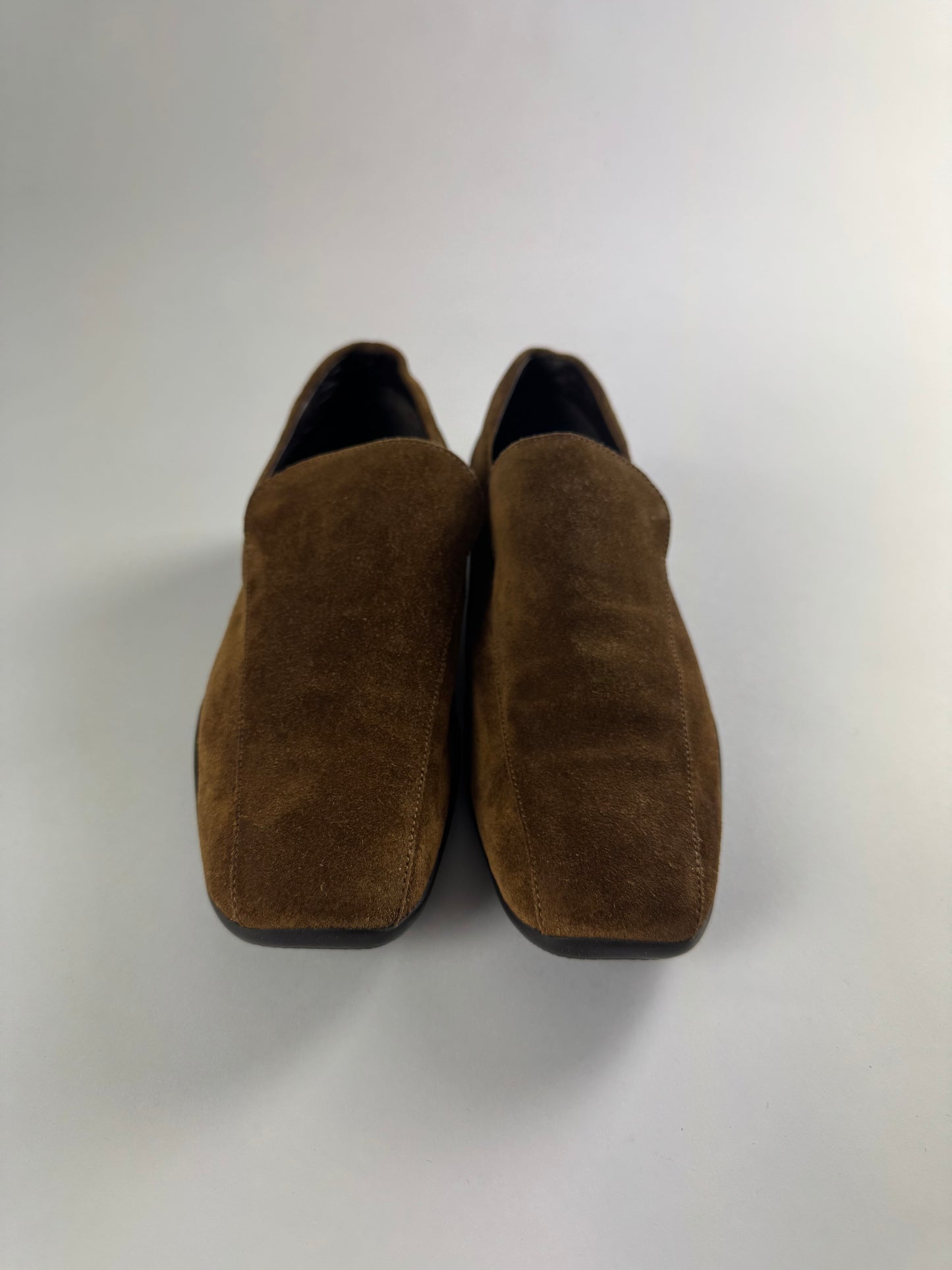 Prada Siena Brown Suede Loafers FW 1999 - 38,5 IT/39,5 EU