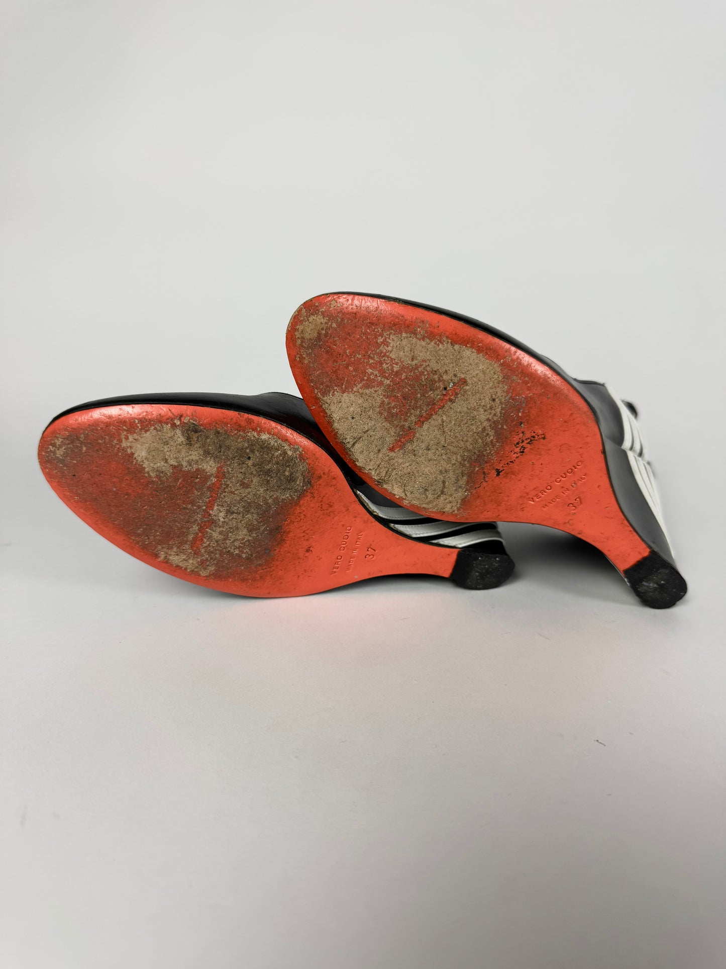 Yohji Yamamoto Y3 Three Tripes Black Wedges Pumps - 37 EU