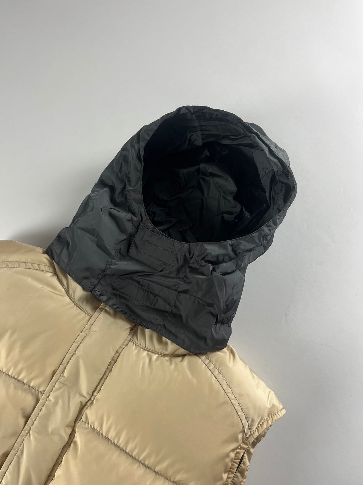 Prada Linea Rossa Cream Puffer Vest 2000s - M