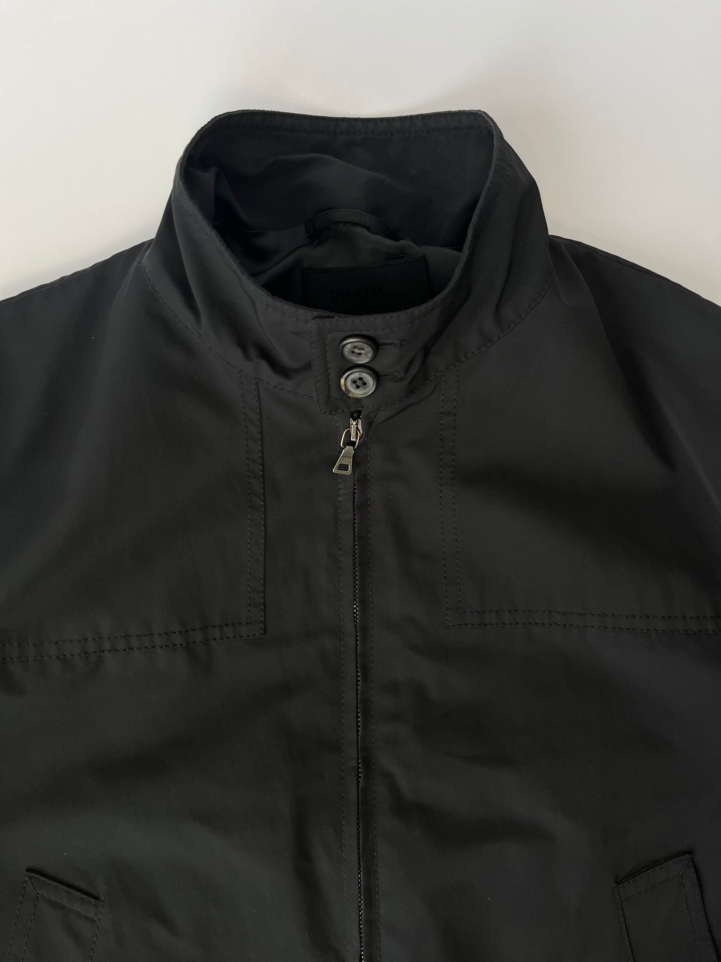 Prada Navy Bomber Double Buttoned Jacket 2010s - M