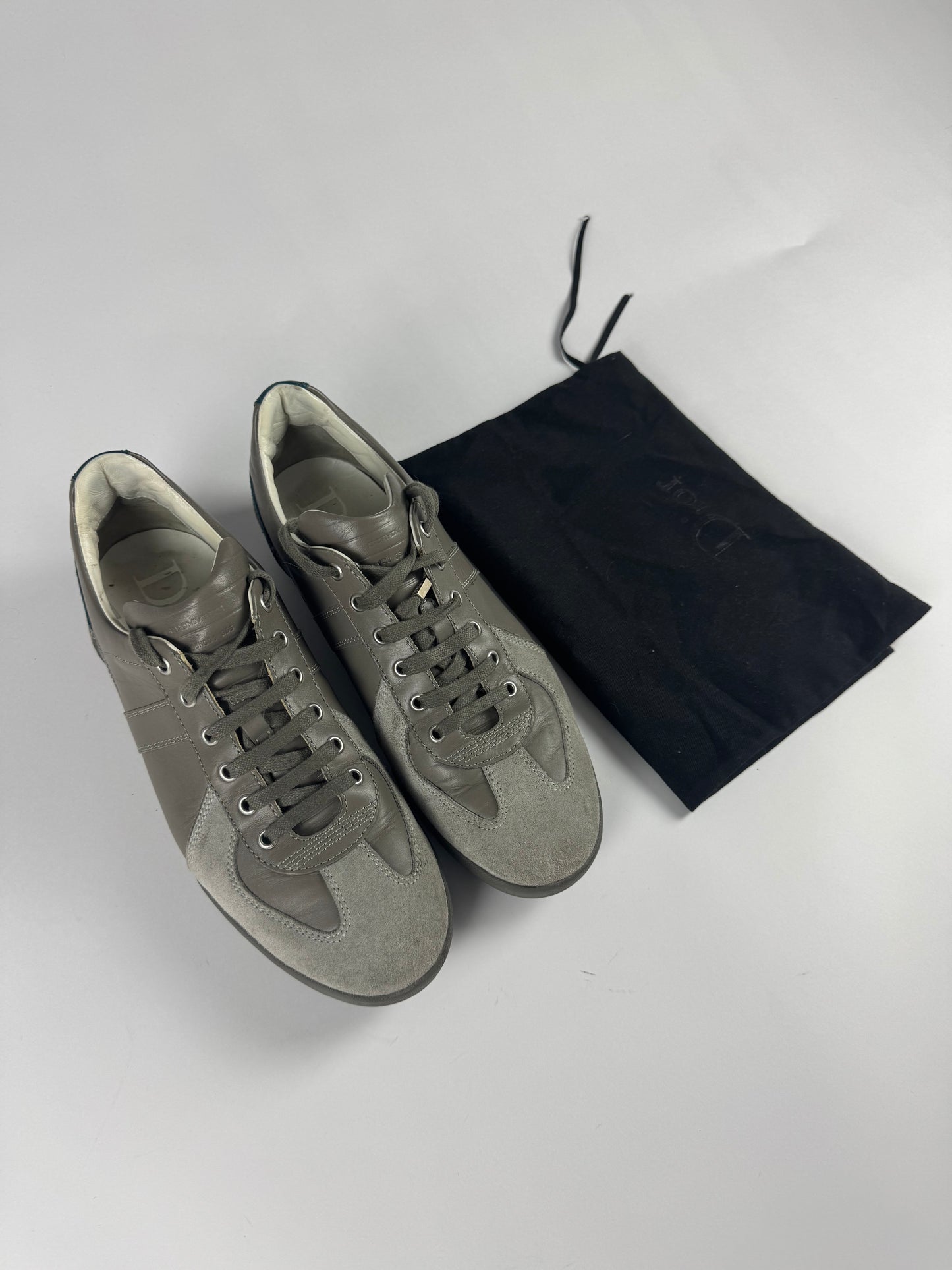 Dior Homme Hedi Slimane B01 Grey Suede Low Trainers FW 2004 - 43,5 EU
