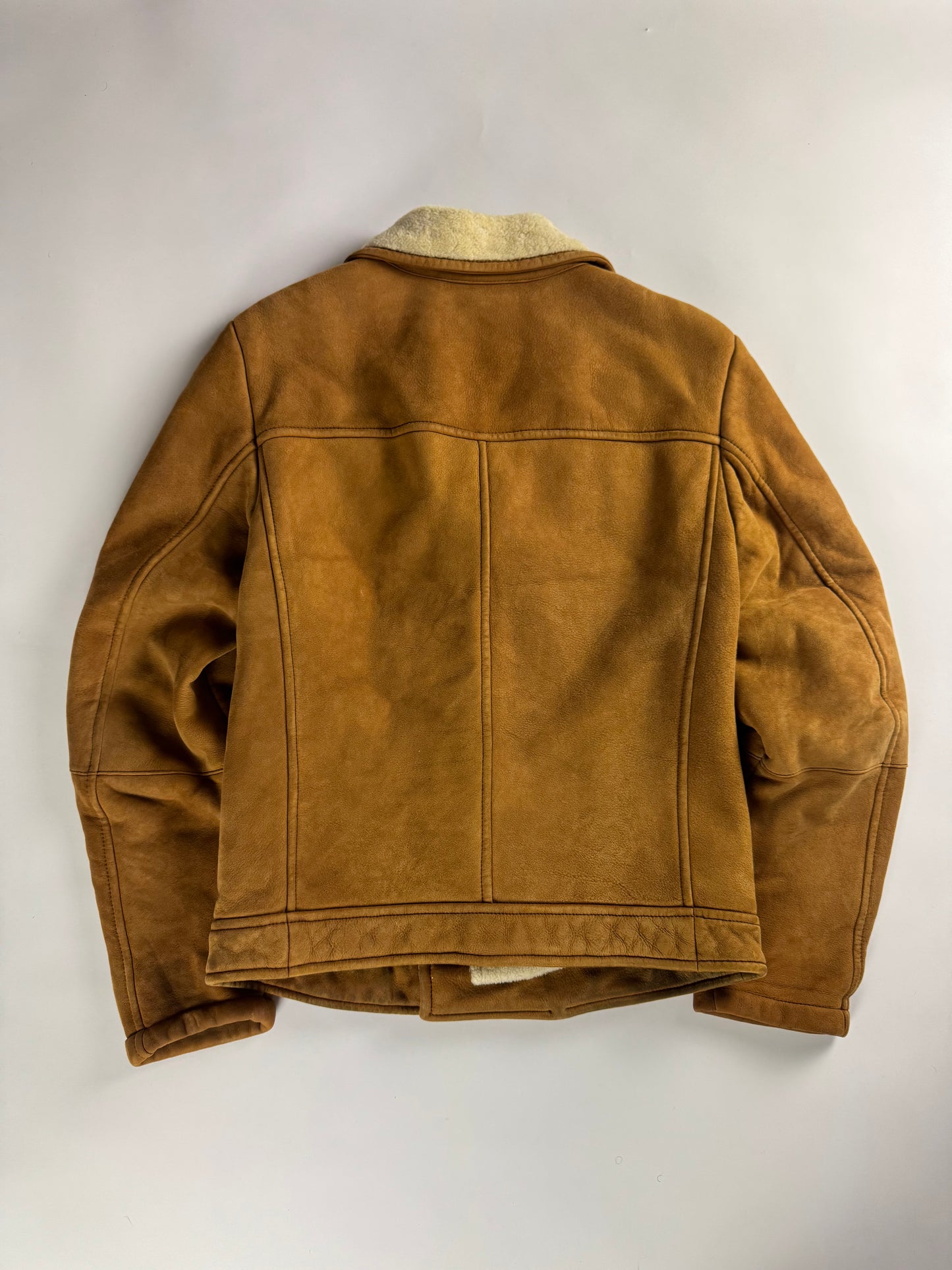 Prada Malboro Brown Shearling Perfecto Jacket FW 2011 - M