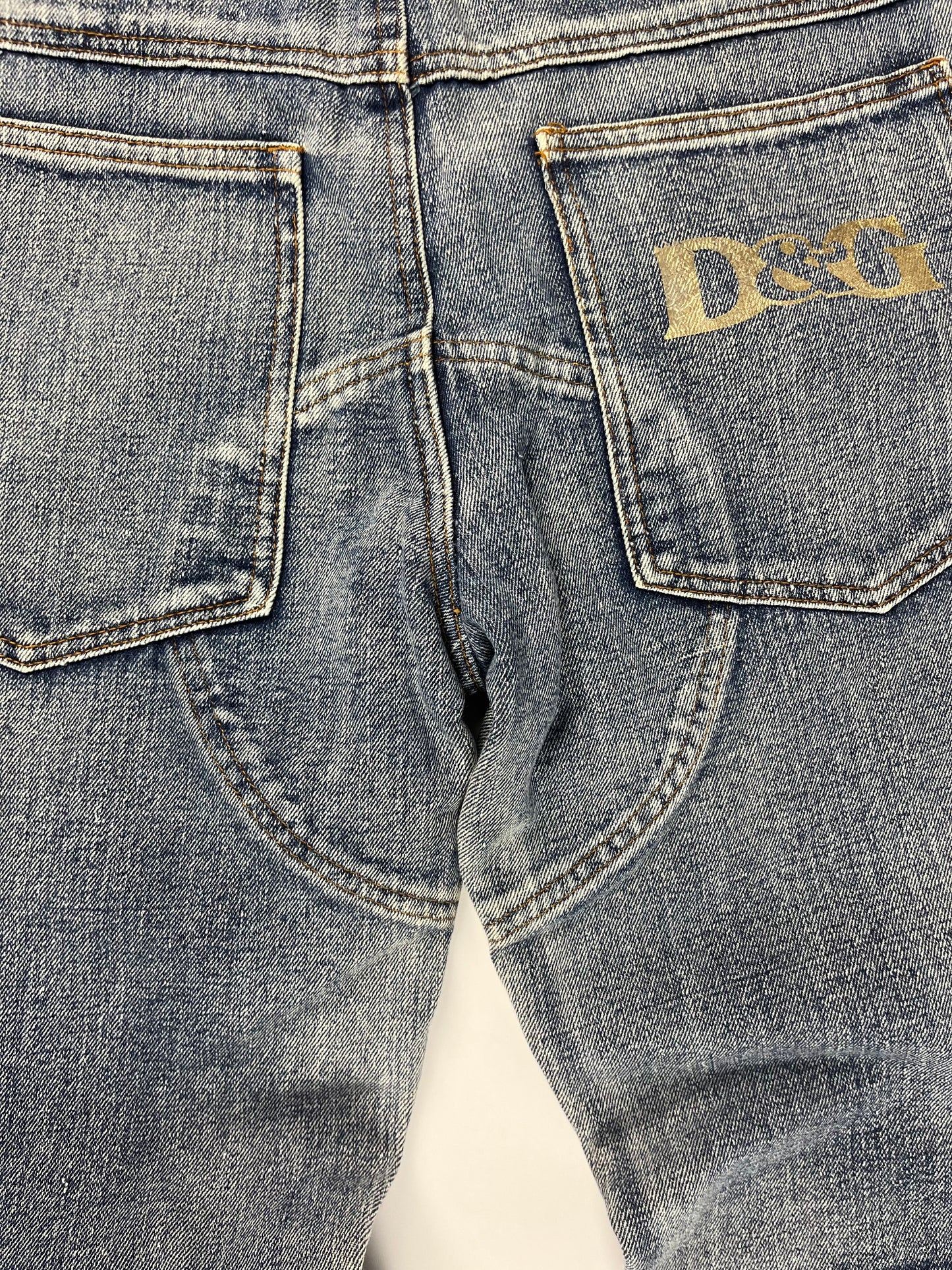 Dolce & Gabbana Blue Denim Moto Pants 2000s - M