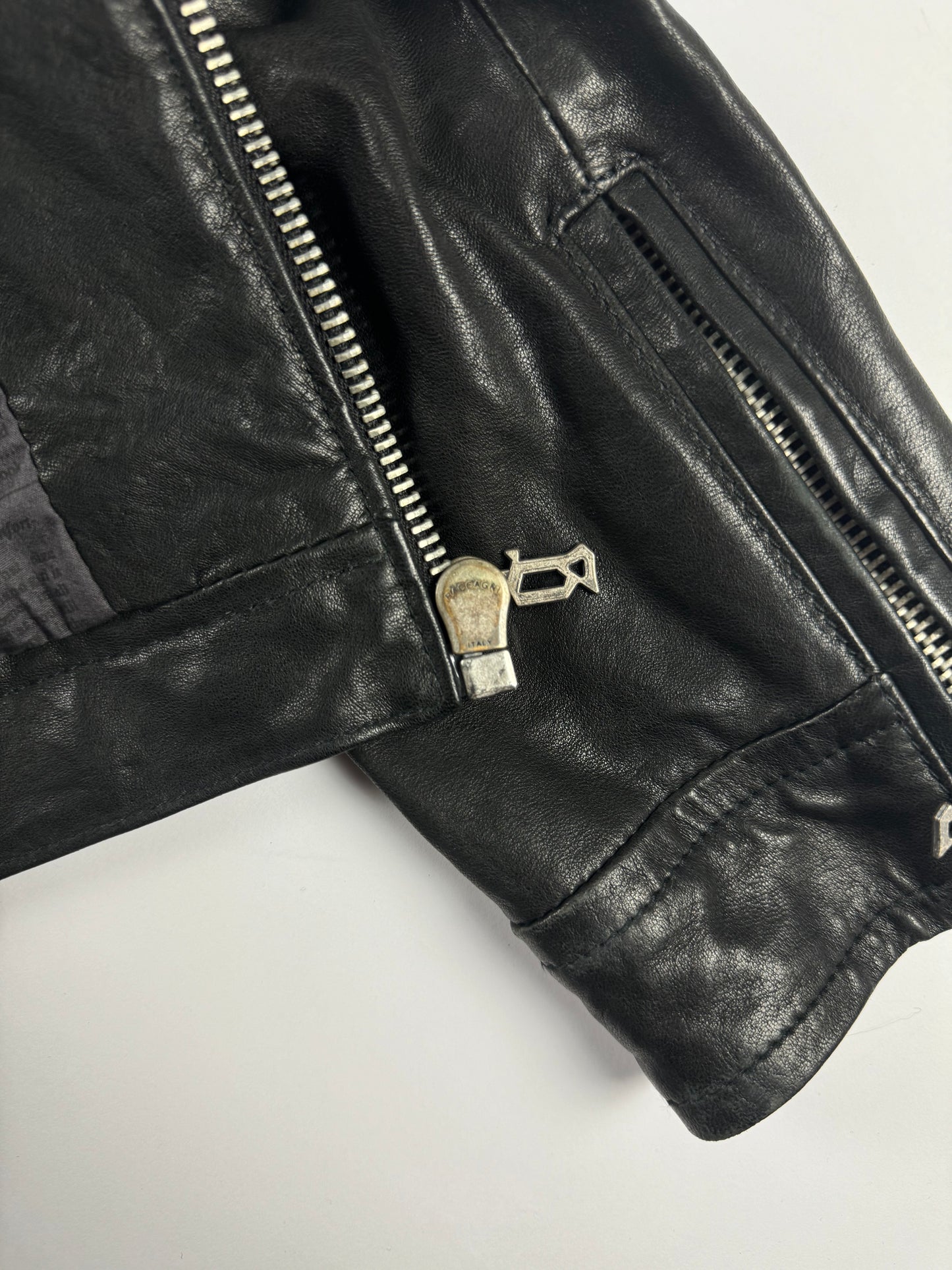 John Galiano Dark Shadow Leather Jacket 2010s - M