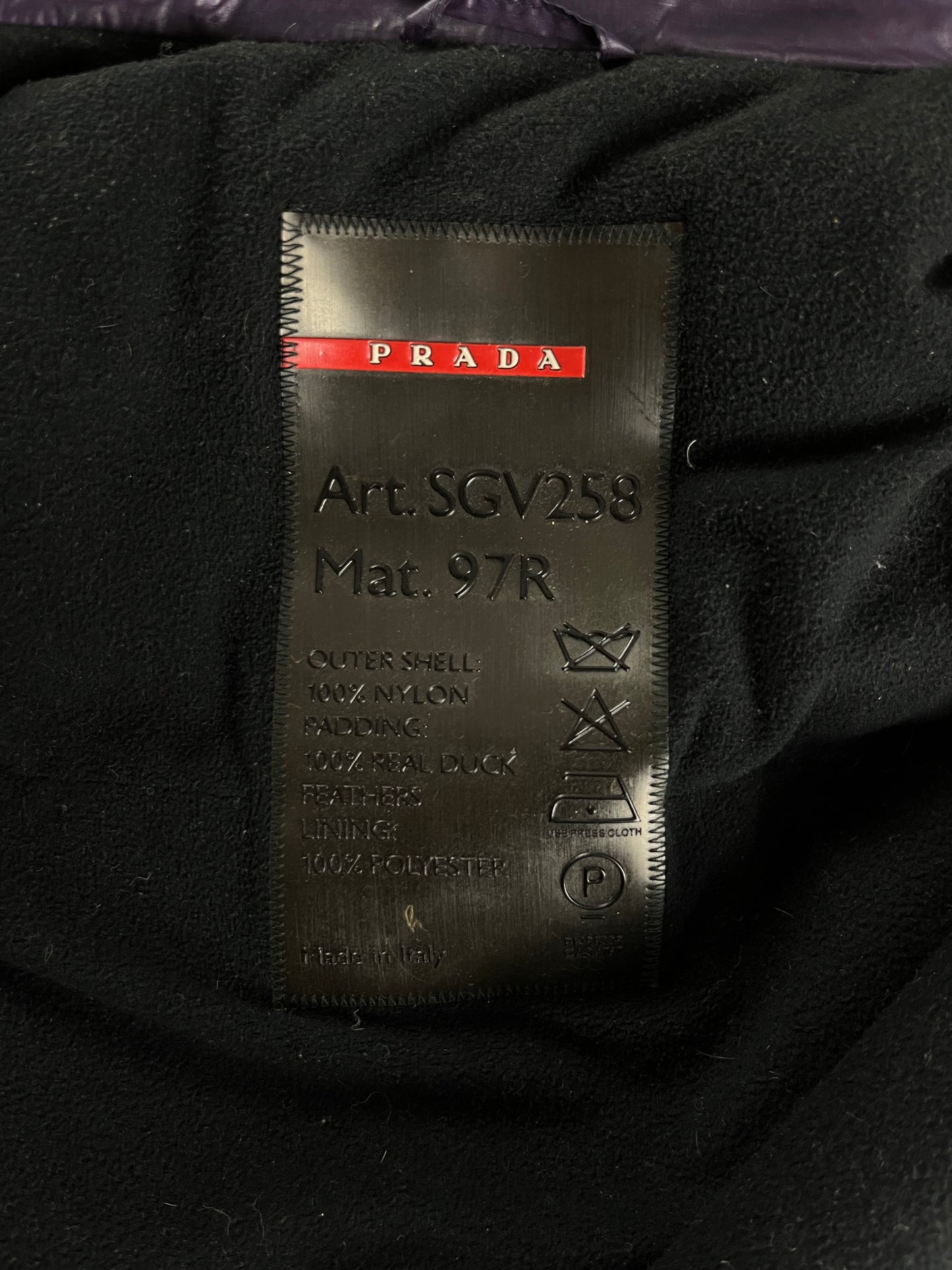 Prada Linea Rossa Purple Astro Down Vest 2000s - M