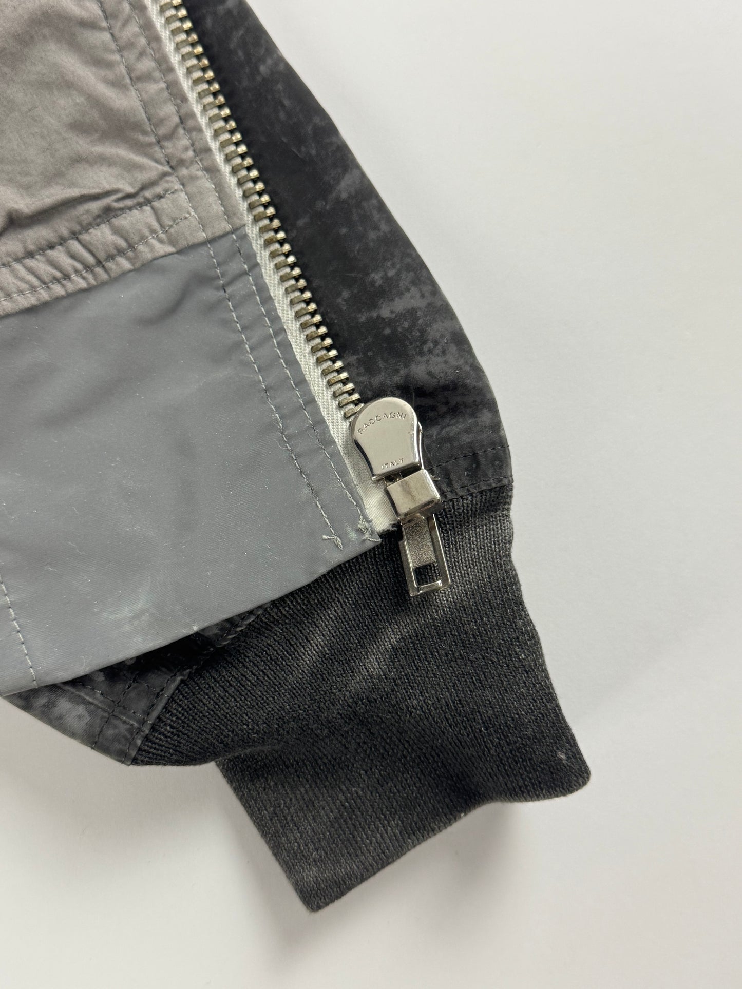 Rick Owens Dust Effect Grey Reflective Brushed Nylon Jacket - S