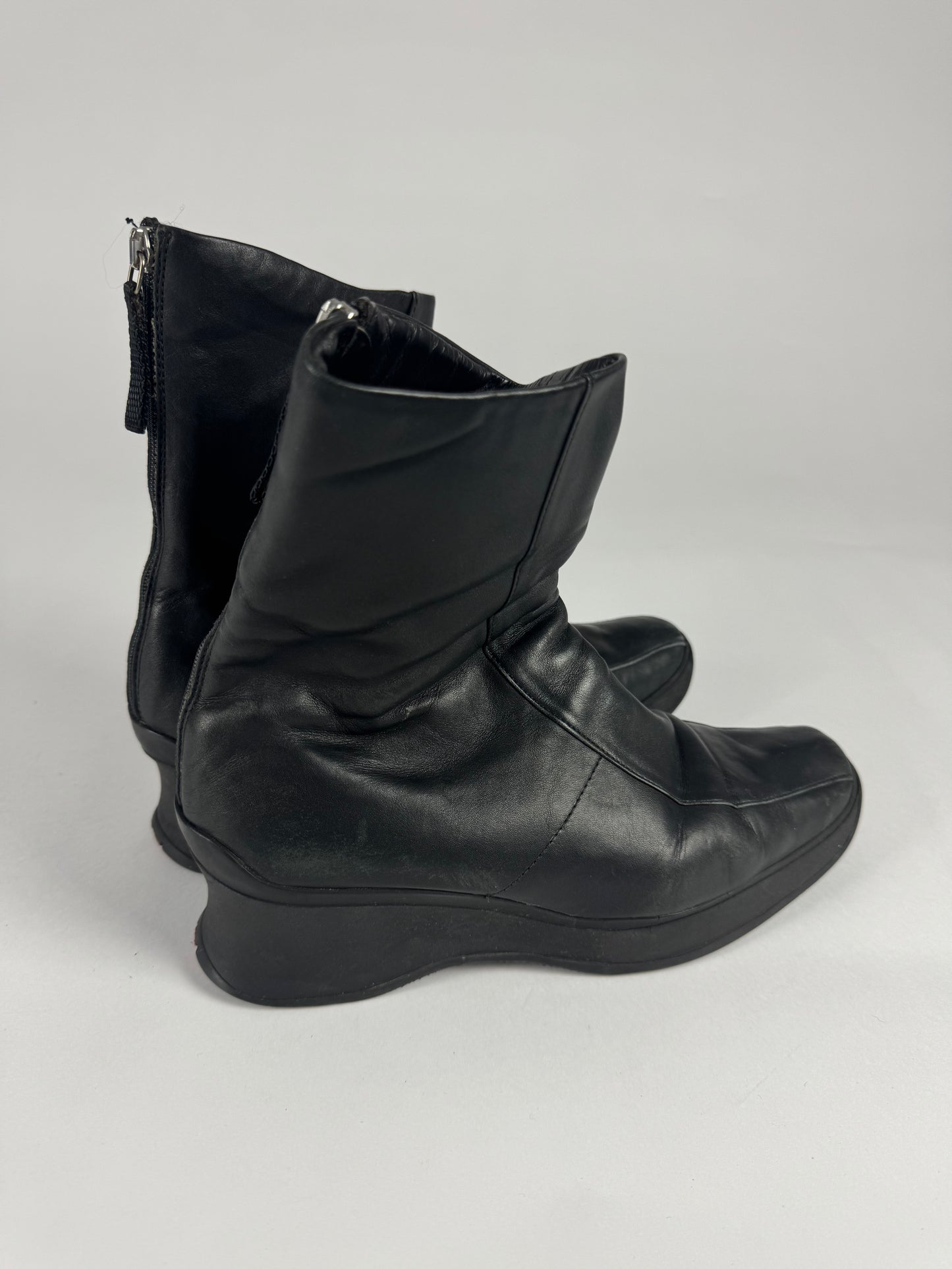 Prada Linea Rossa Aero Leather Platform Mid Boots FW 1999 - 39,5 IT/40,5 EU