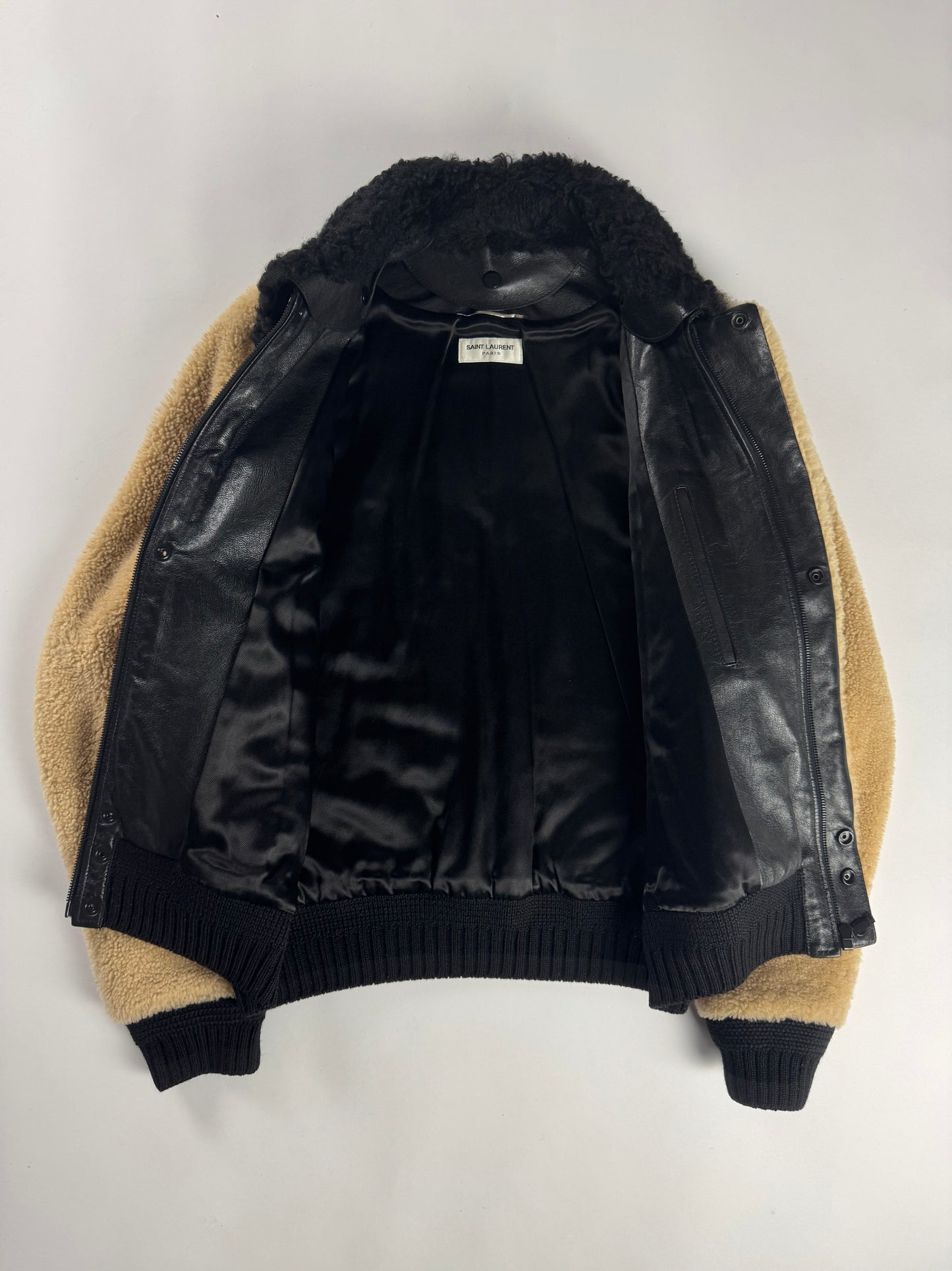 Saint Laurent Shearling Teddy Bomber Jacket FW 2017 - L