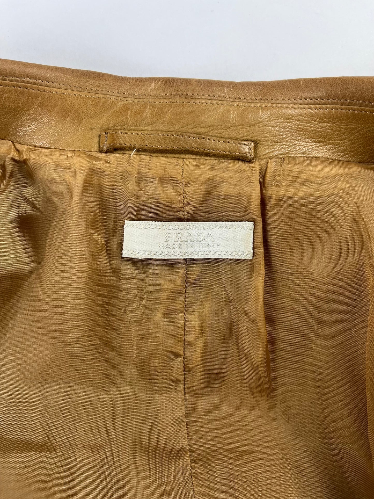 Prada Camel Leather Strapped Vest FW 1999 - S