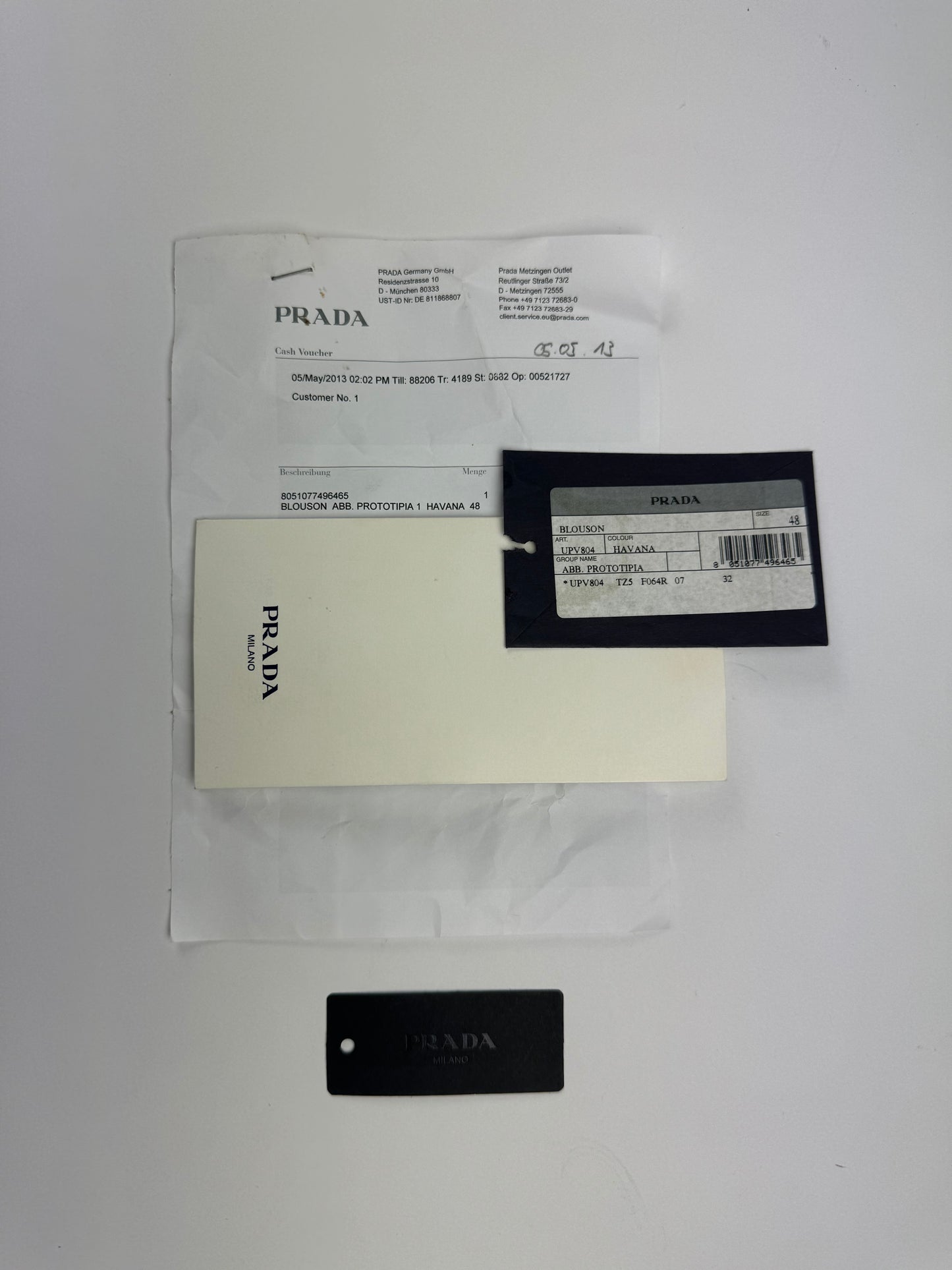 Prada Sample Havana Brushed Suede Canvas Leather Moto Jacket FW 2013 - M