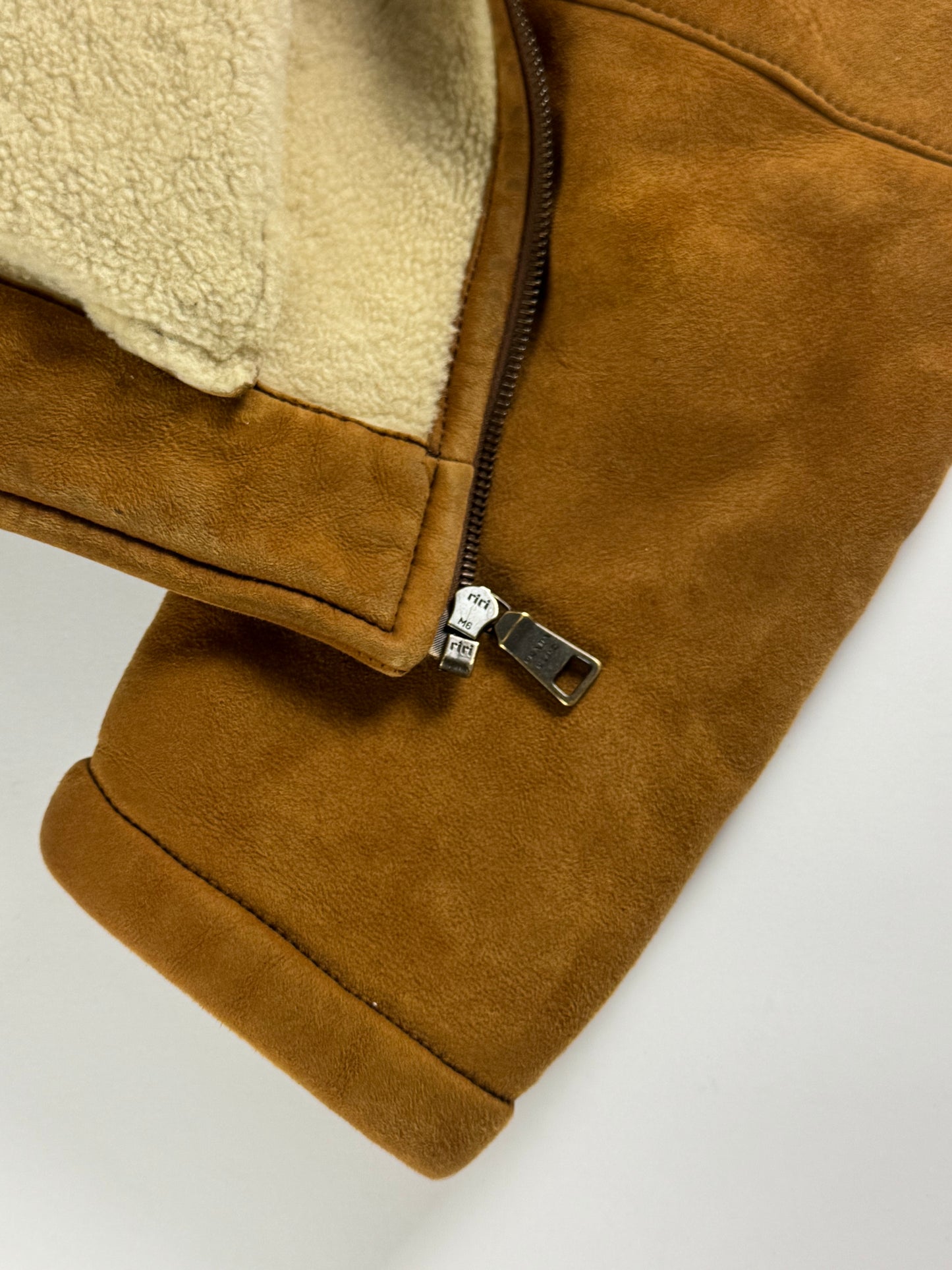 Prada Malboro Brown Shearling Perfecto Jacket FW 2011 - M