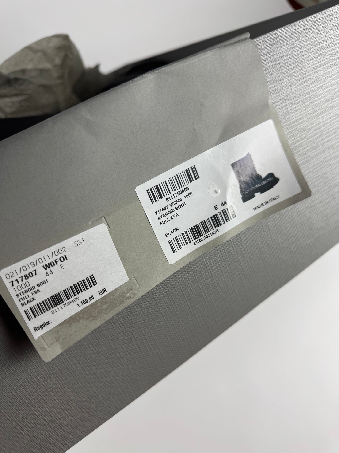 Balenciaga Black Laced Steroid Oversized Boots Resort 2023 - 44 EU