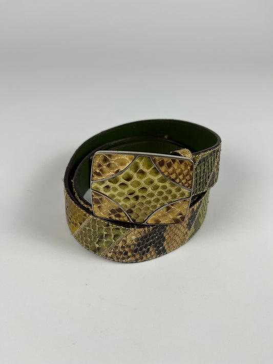 Prada Snakeskin Leather Belt SS 2005 - 90 CM