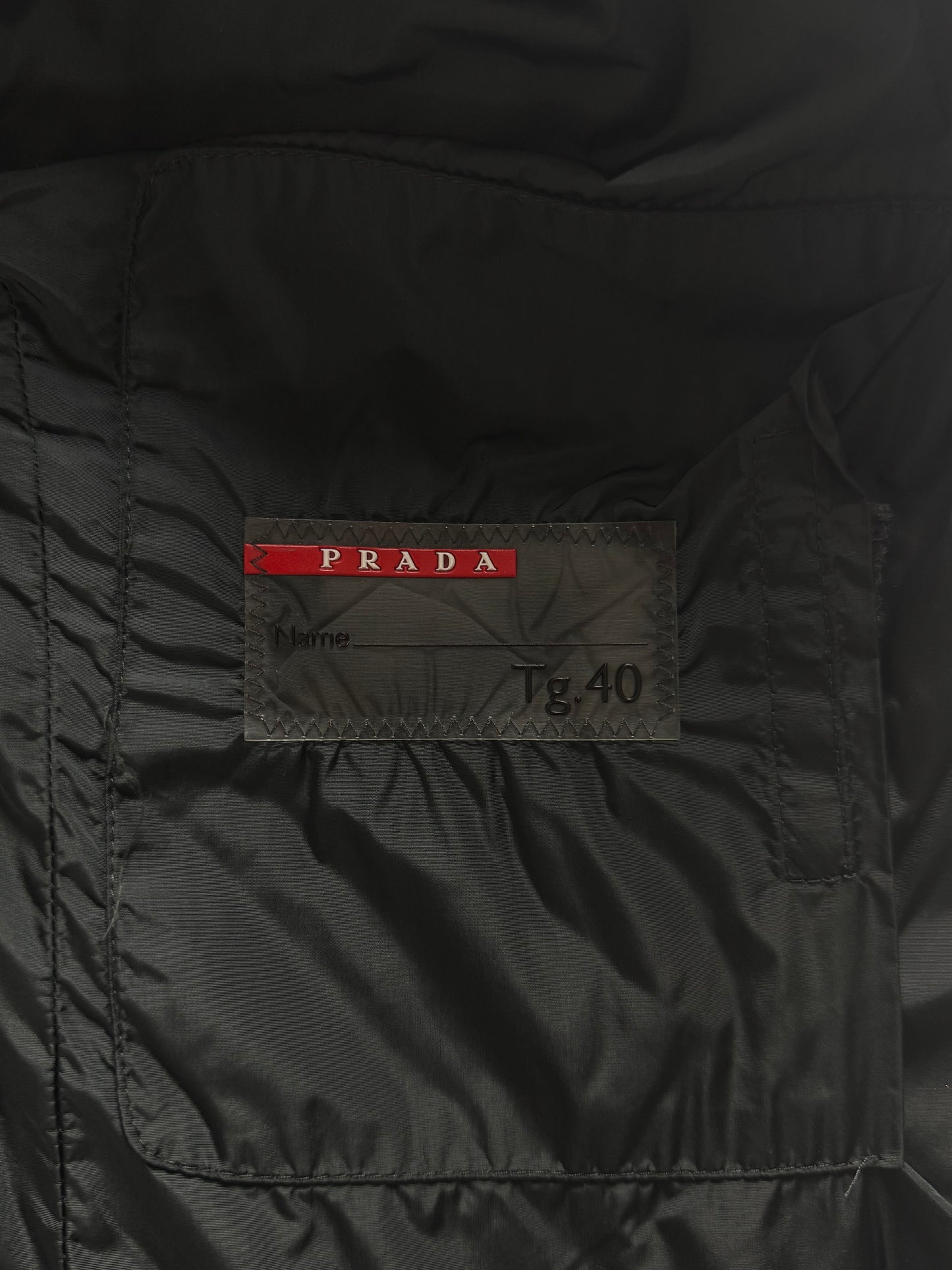 Prada Linea Rossa Technical Neoprene Hood Coat SS 1999 - XS