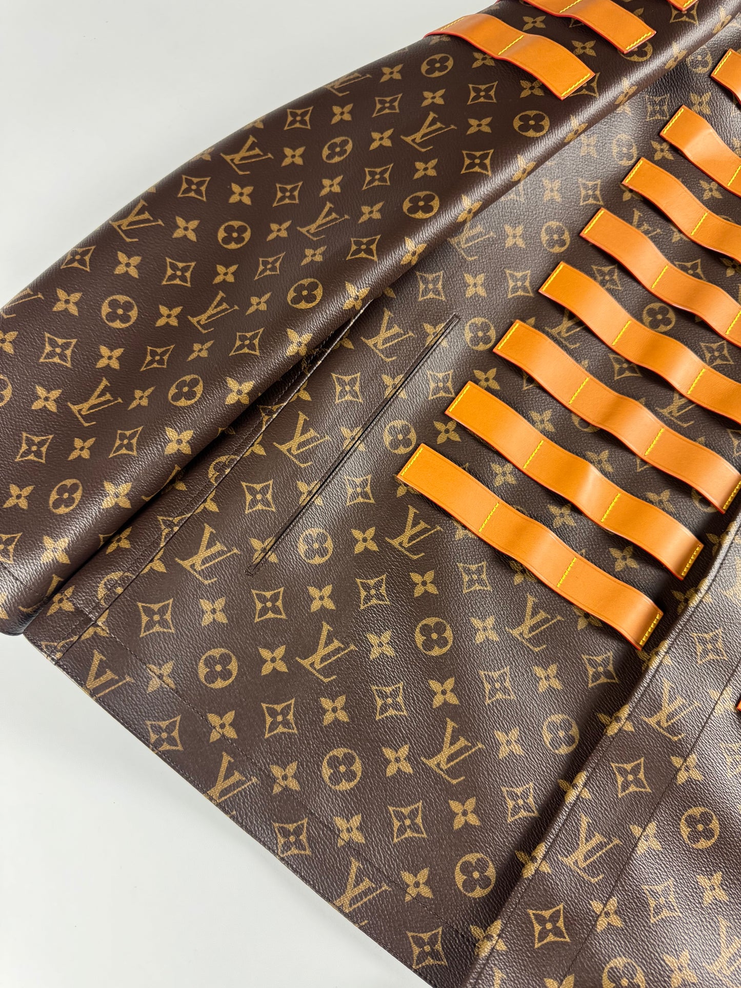 Louis Vuitton Nigo LV toile Monogram Military Leather Jacket Resort 2022 - L