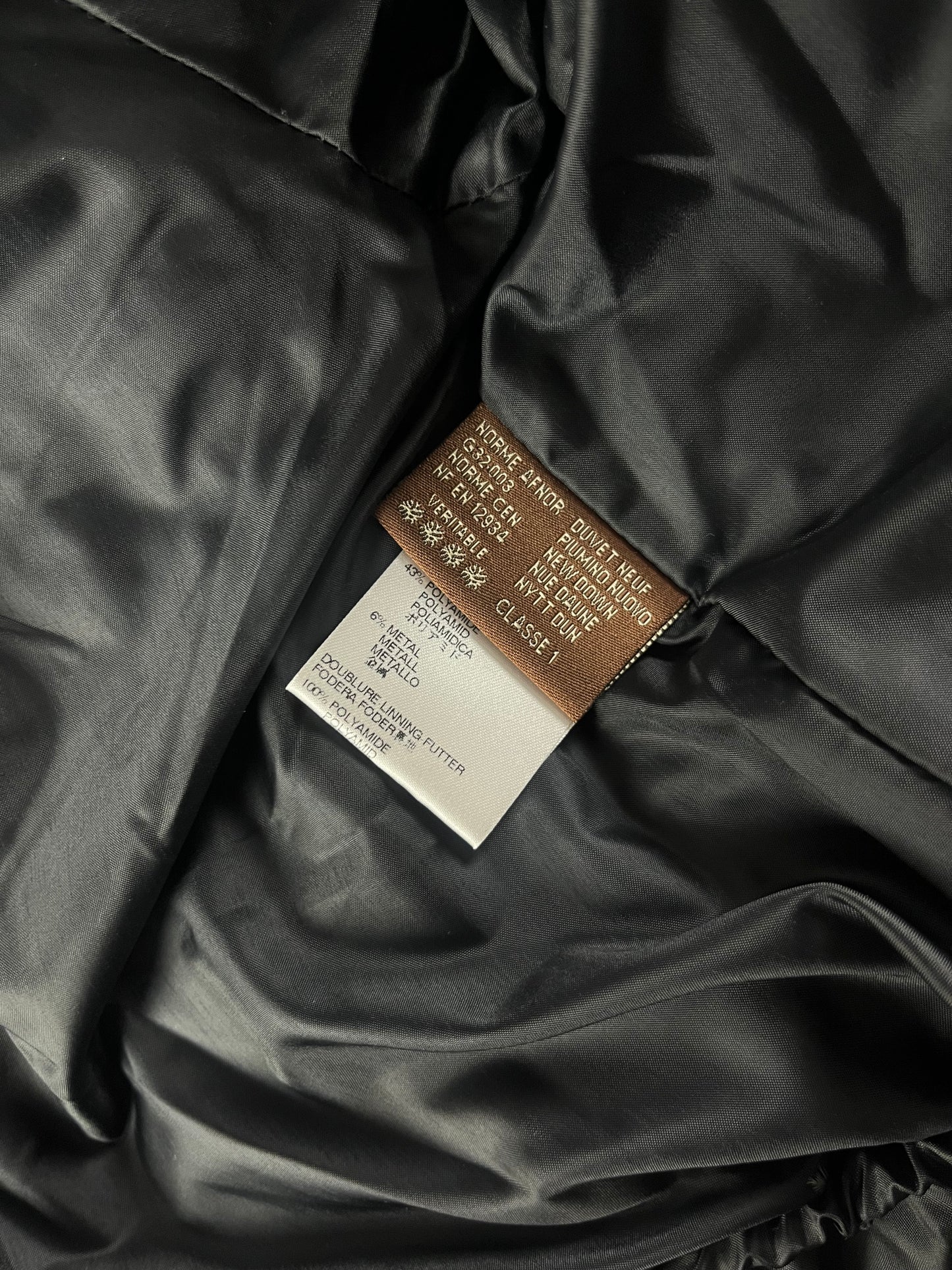 Moncler Camel Bright Metallic Long Down Jacket 2000s - XL