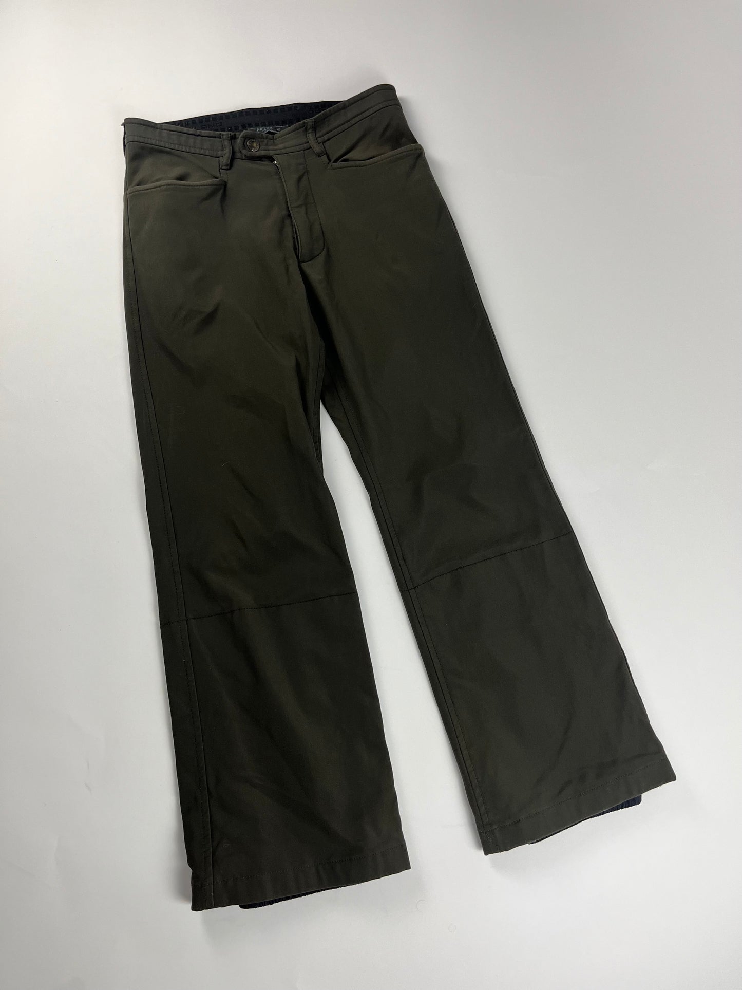 Prada Khaki Nylon Riot Pants FW 1999 - M