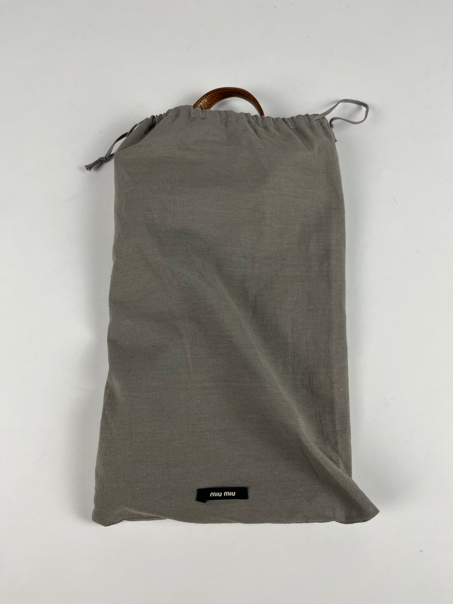 Miu Miu Camel Leather Shoulder Pocket Bag 1990s - OS