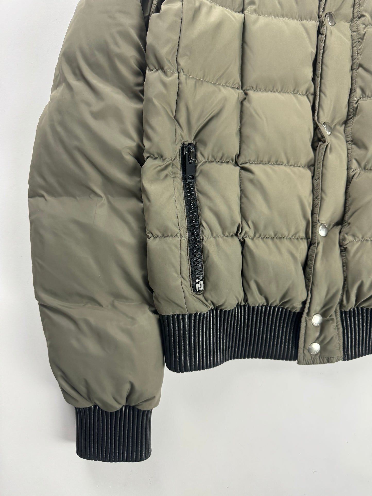Dior Homme Sample "In The Morning" Hedi Slimane Leather Rib Puffer Jacket FW 2005 - M