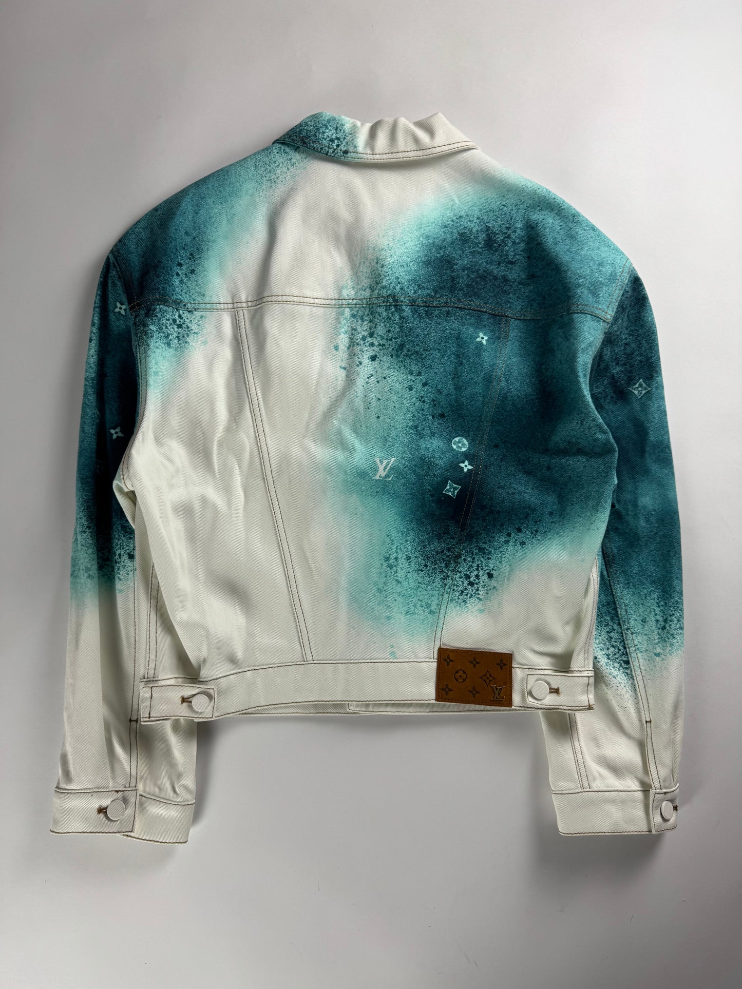 Louis Vuitton Sprayed Monogram Denim Trucker Jacket SS 2023 - M