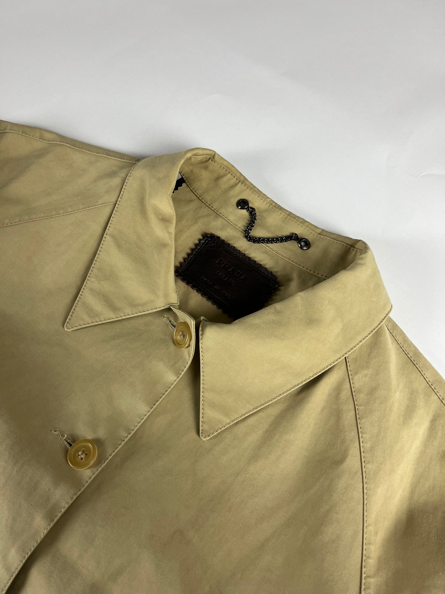 Prada Camel Nylon Long Coat FW 1999 - M