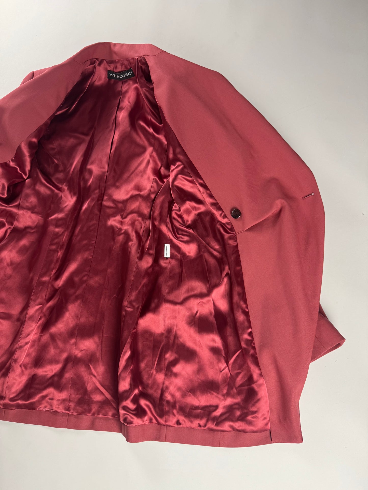 Y/Project Sample Pink Tailored Asymmetrical Geometric Blazer SS 2020 - S