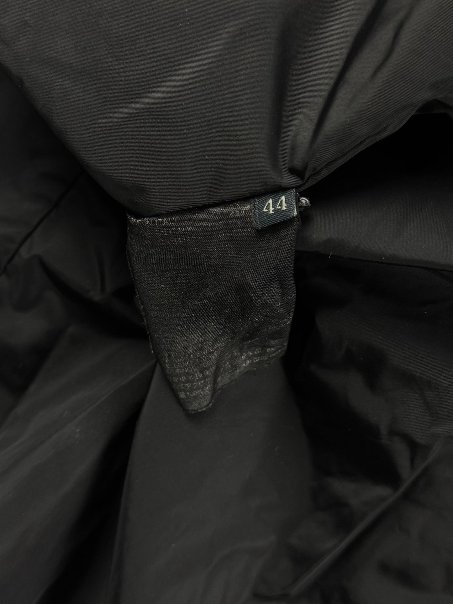 Prada Leather Sleeves Belted Collar Pilot Jacket 2000s - S