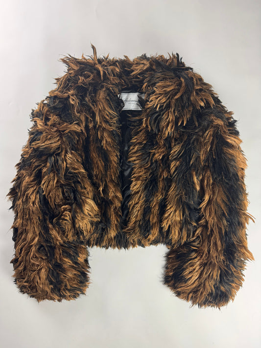 Balenciaga Couture Furry Cropped Boxy Shoulder Coat FW 2021 - S