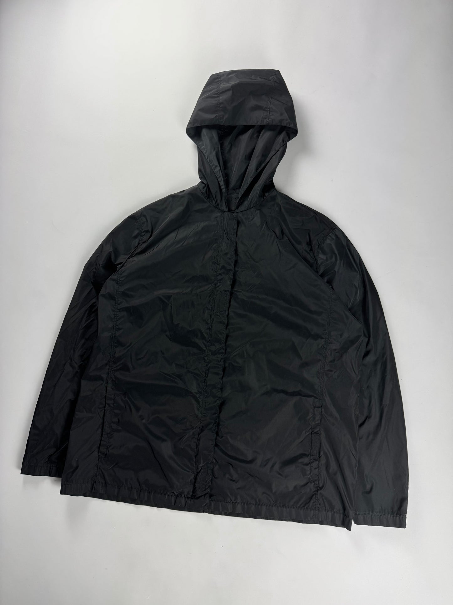 Prada Black Nylon Strapped Light Jacket SS 1998 - M