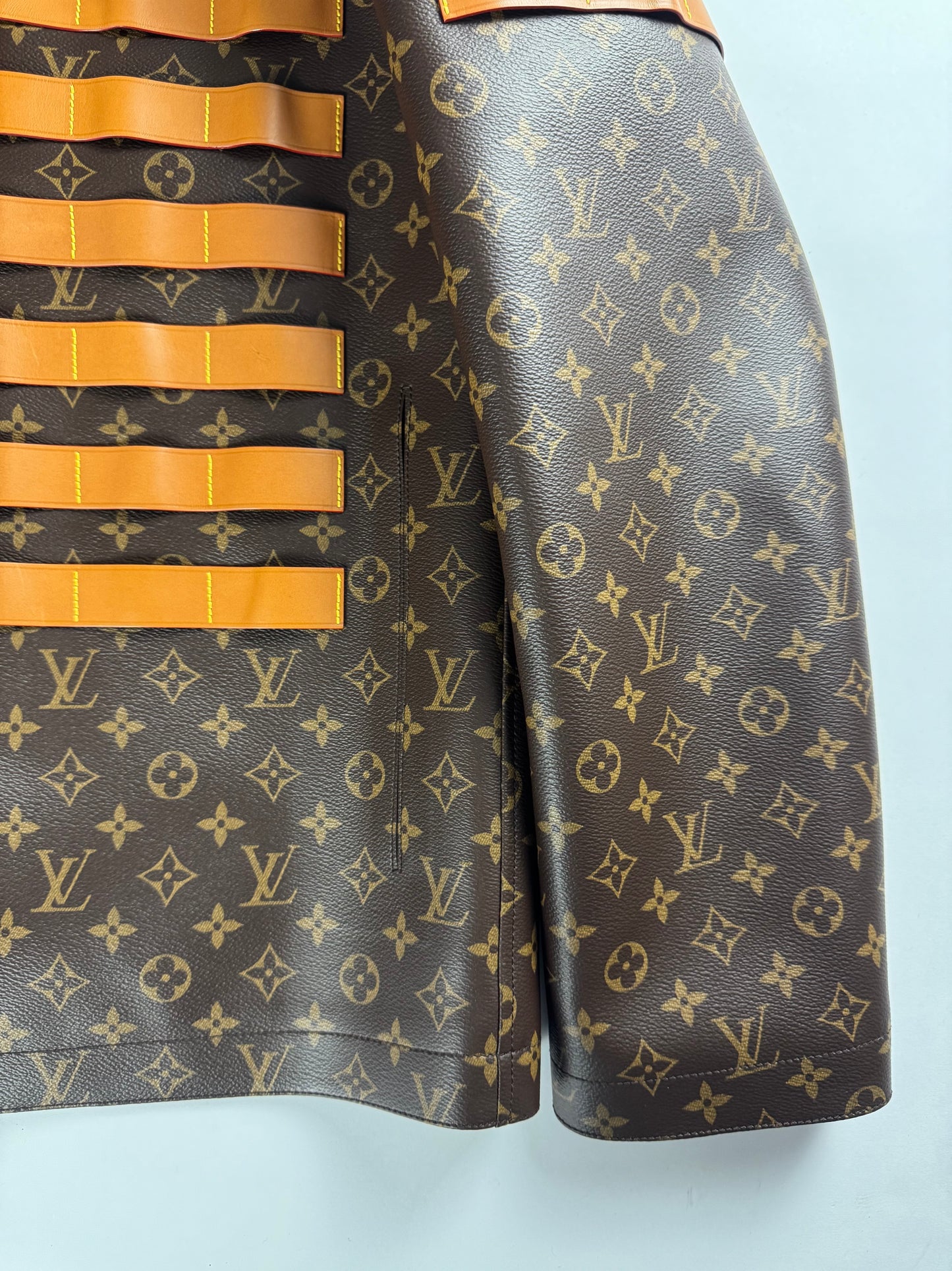Louis Vuitton Nigo LV toile Monogram Military Leather Jacket Resort 2022 - L