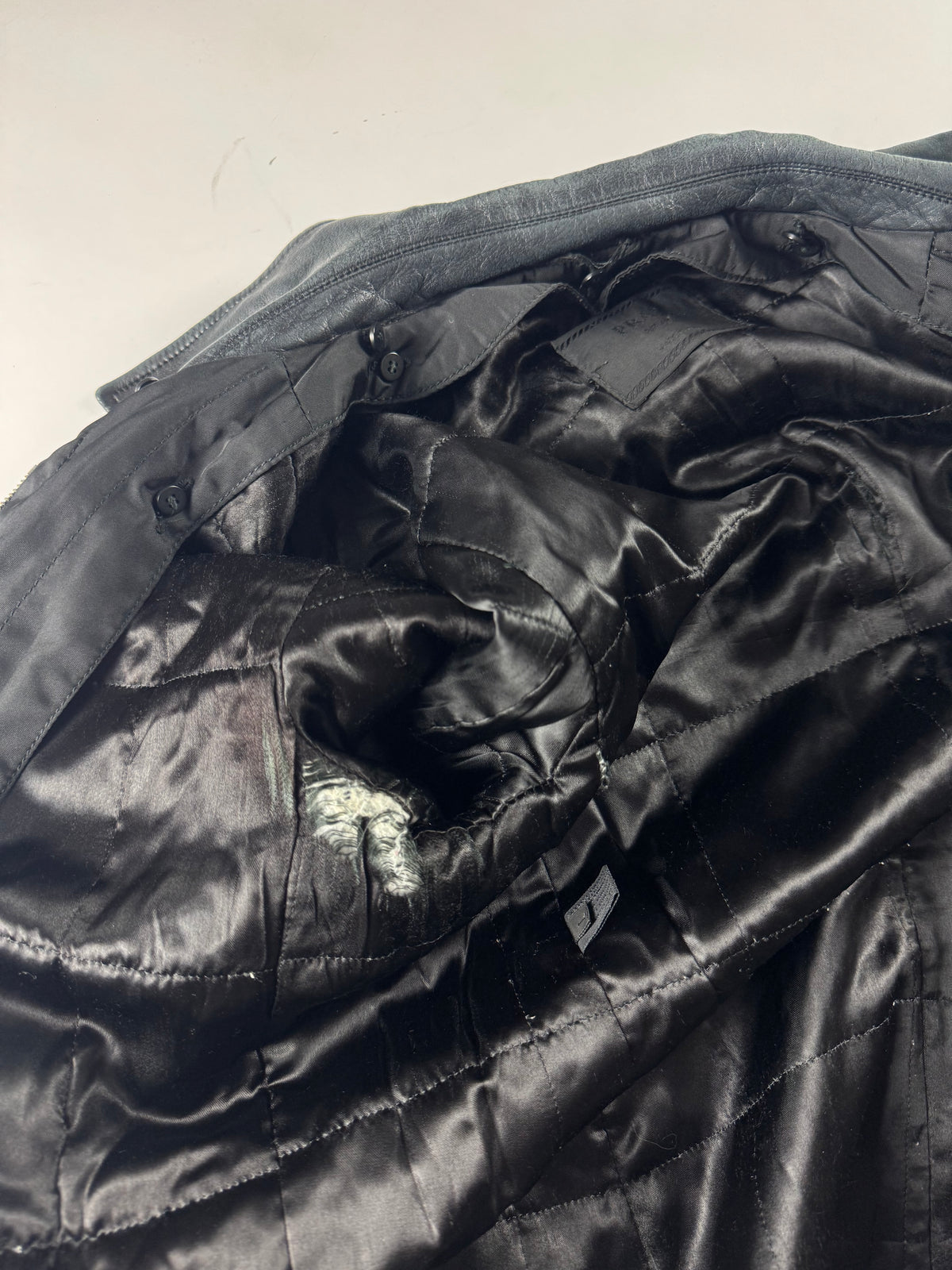 Prada Multi Pockets Leather Collar Officer Jacket FW 1994 - L