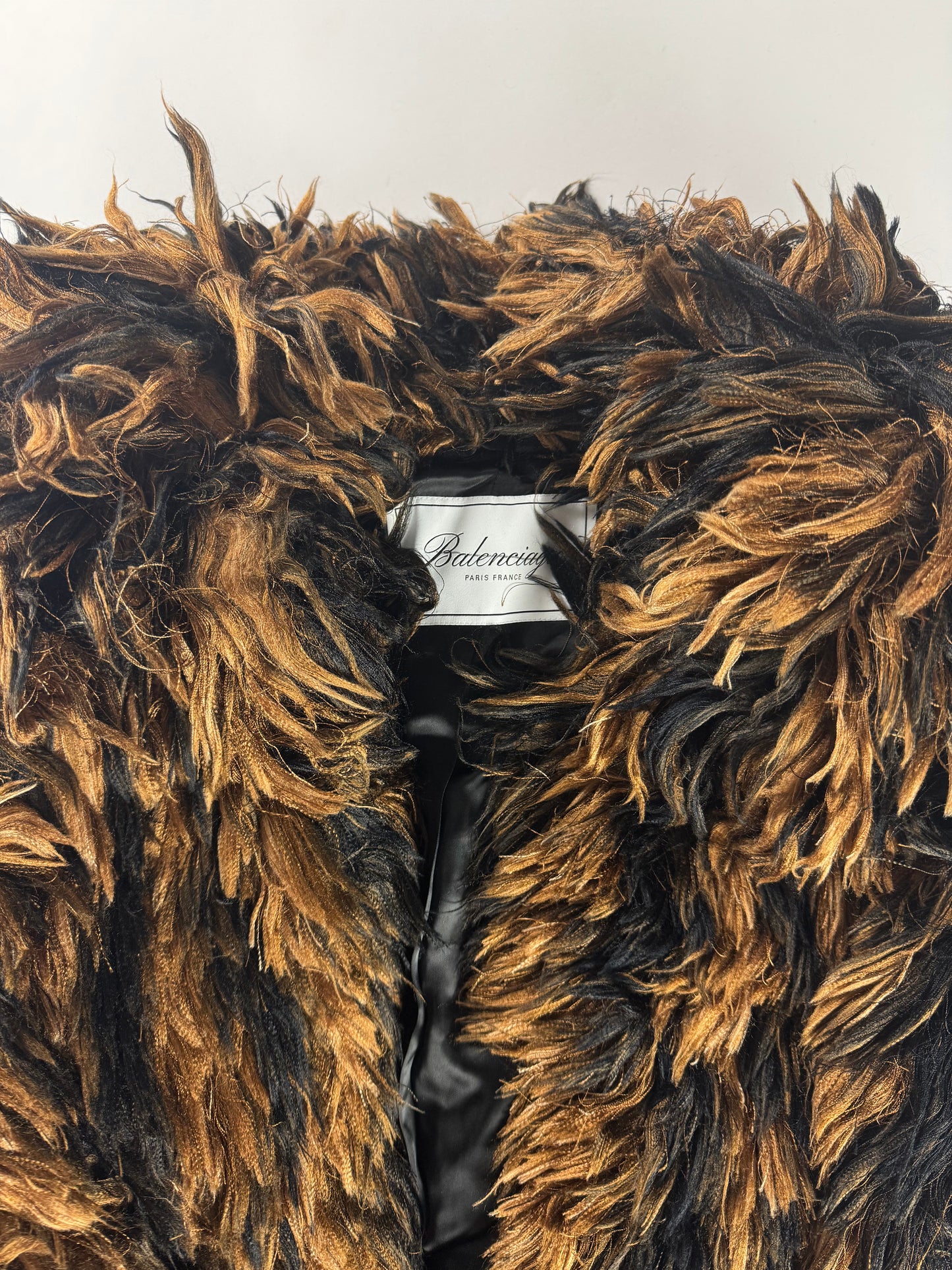 Balenciaga Couture Furry Cropped Boxy Shoulder Coat FW 2021 - S