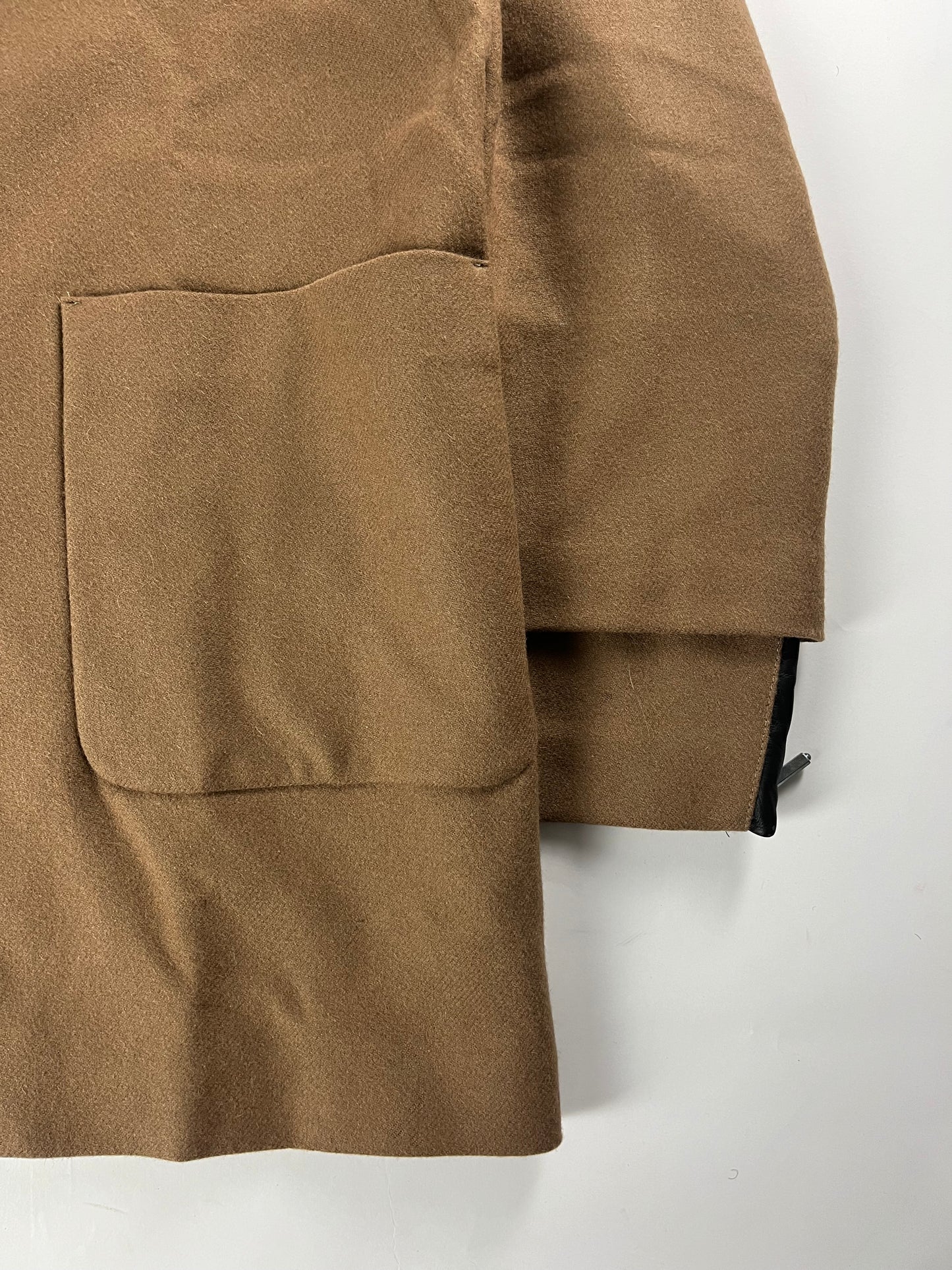 Balenciaga Leather Trimmed Multi-Zip Camel Coat FW 2011 - L