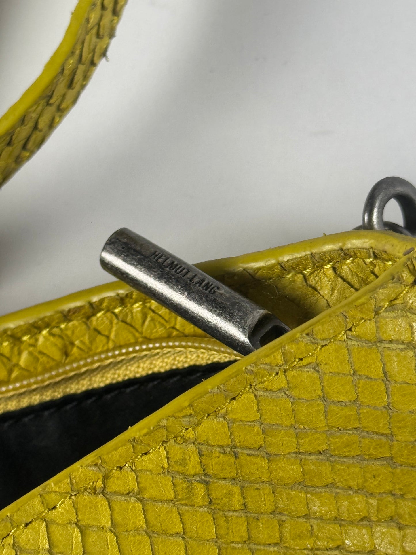 Helmut Lang Sample Shoulder Enveloppe Pocket Snakeskin Bag - OS