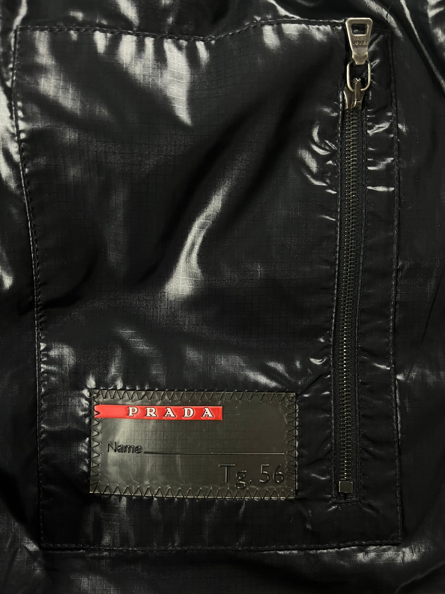 Prada Black Padded Nylon Jacket FW 2008 - L