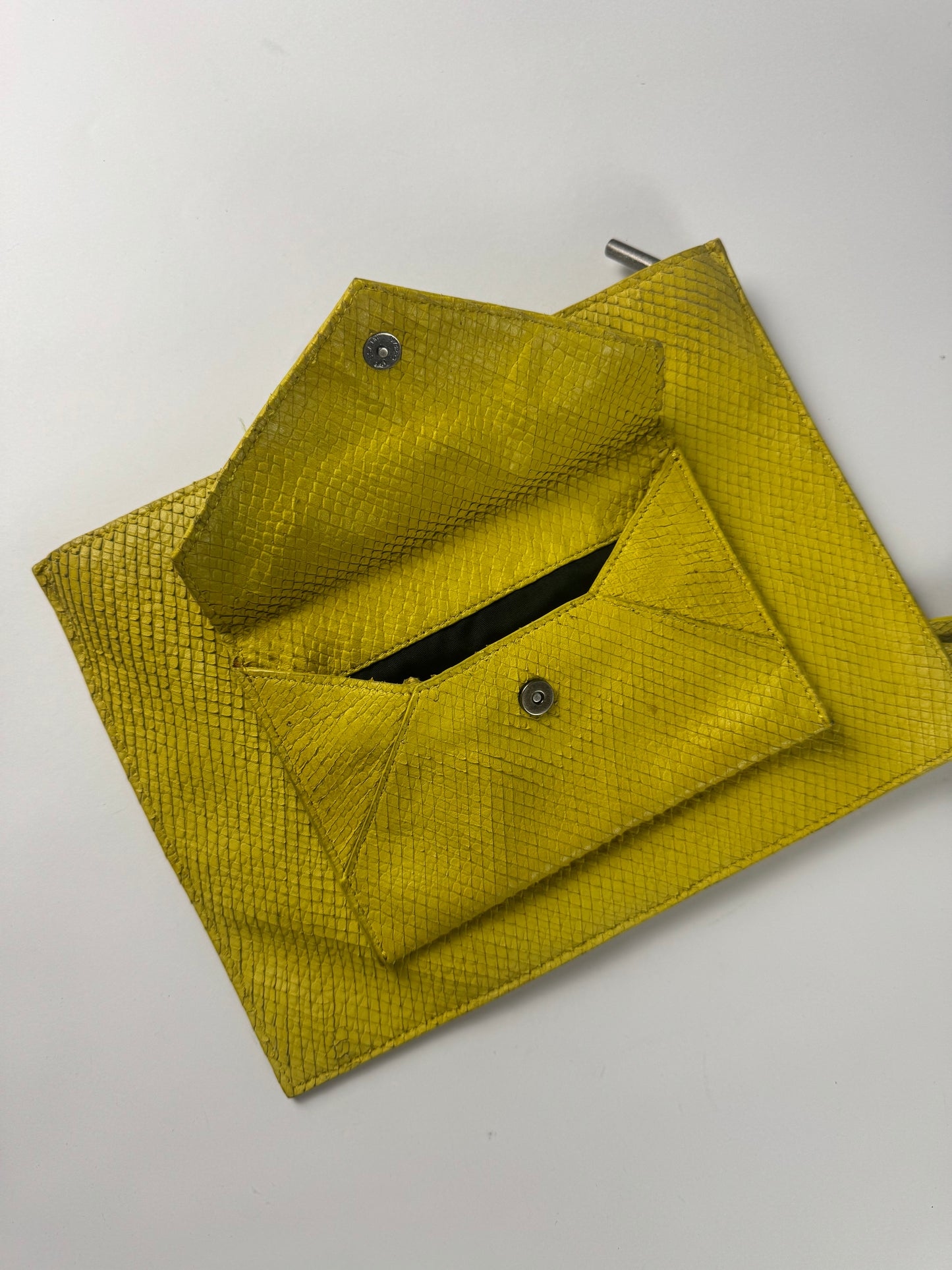 Helmut Lang Sample Shoulder Enveloppe Pocket Snakeskin Bag - OS