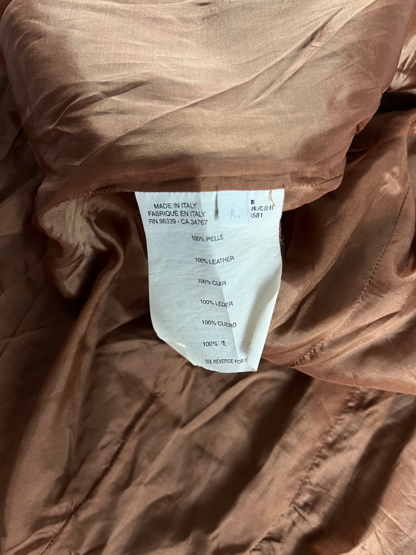 Prada Brown Soft Caramel Leather Overshirt Jacket 2000s - L